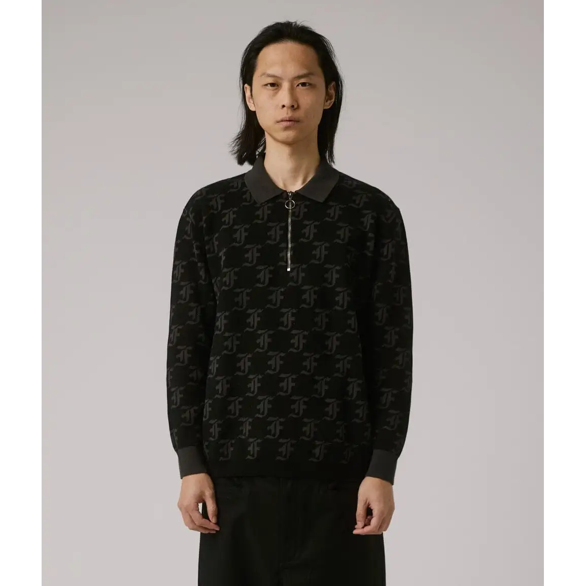 Former Synoptic Long Sleeve Polo Knit