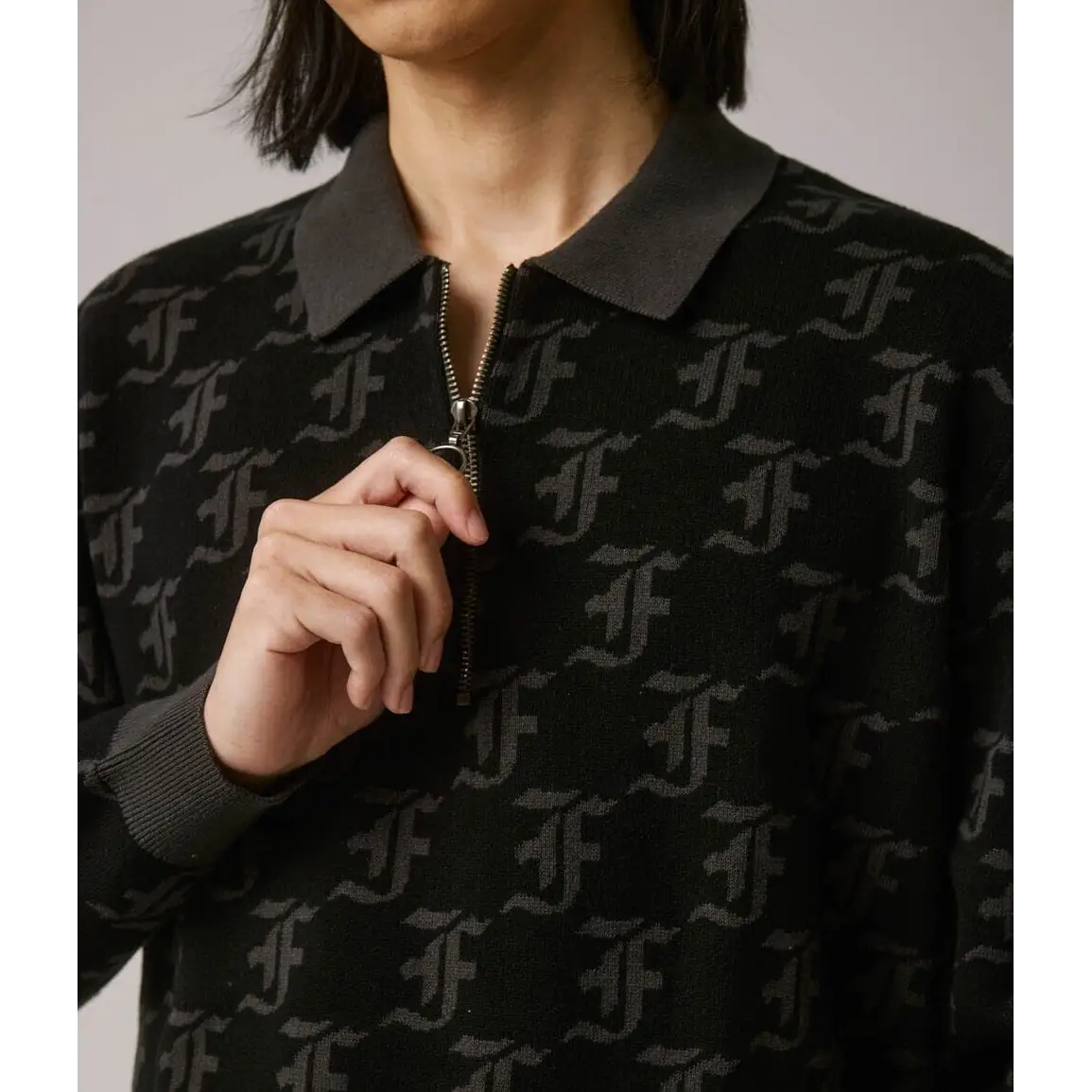 Former Synoptic Long Sleeve Polo Knit