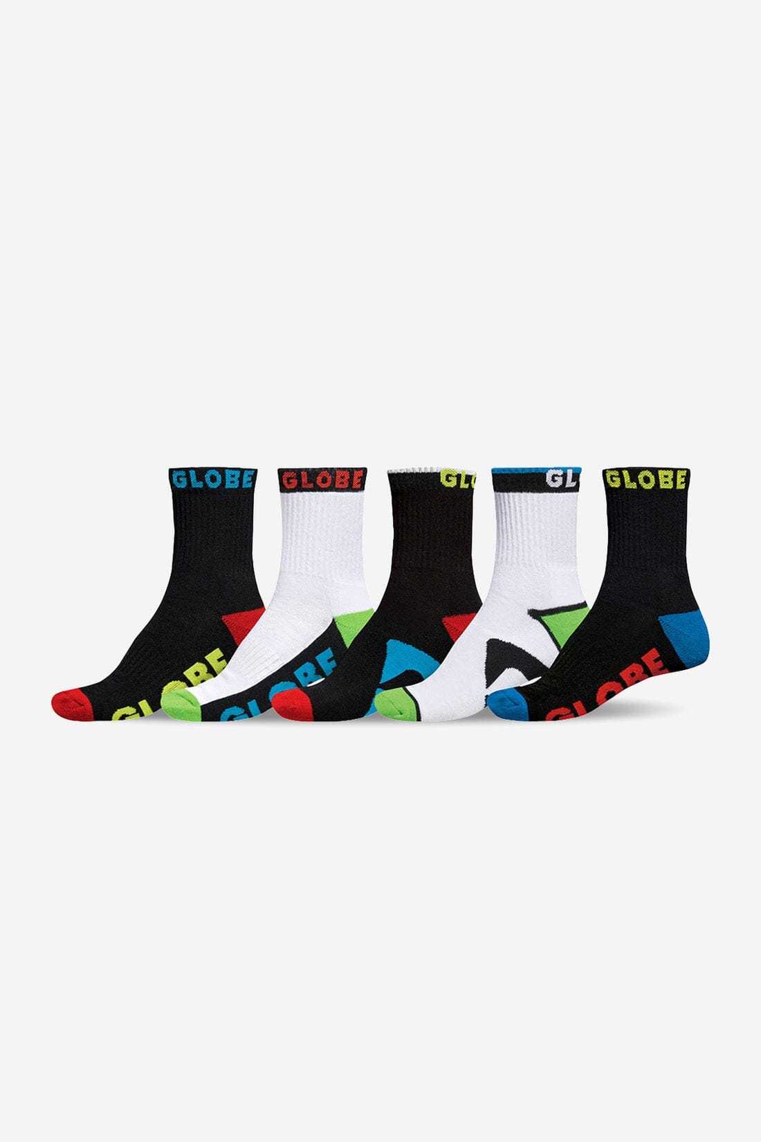 Globe Destroyer Crew Youth Socks 5-Pack
