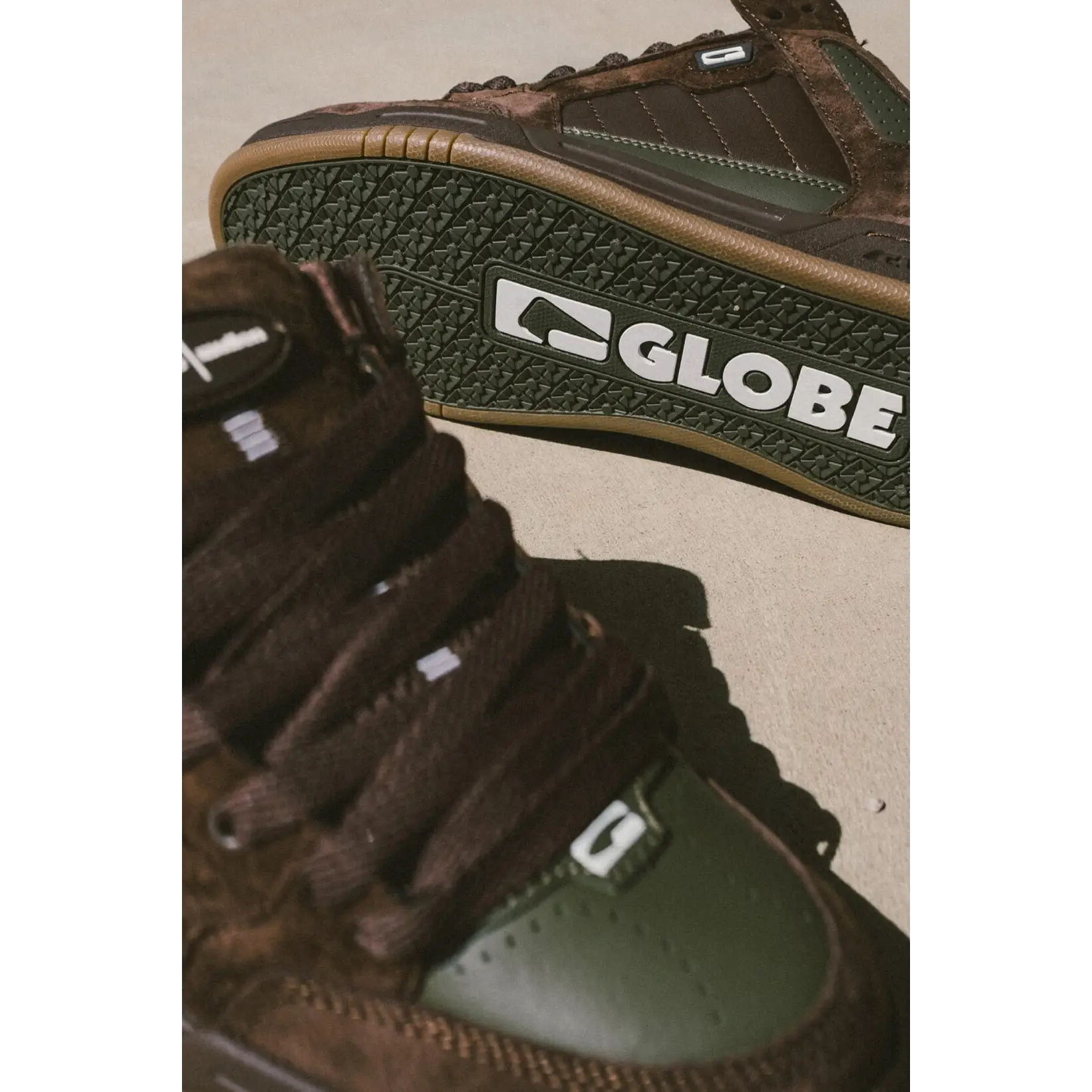 Globe Tilt Prime Shoes - Brown / Olive / Mullen