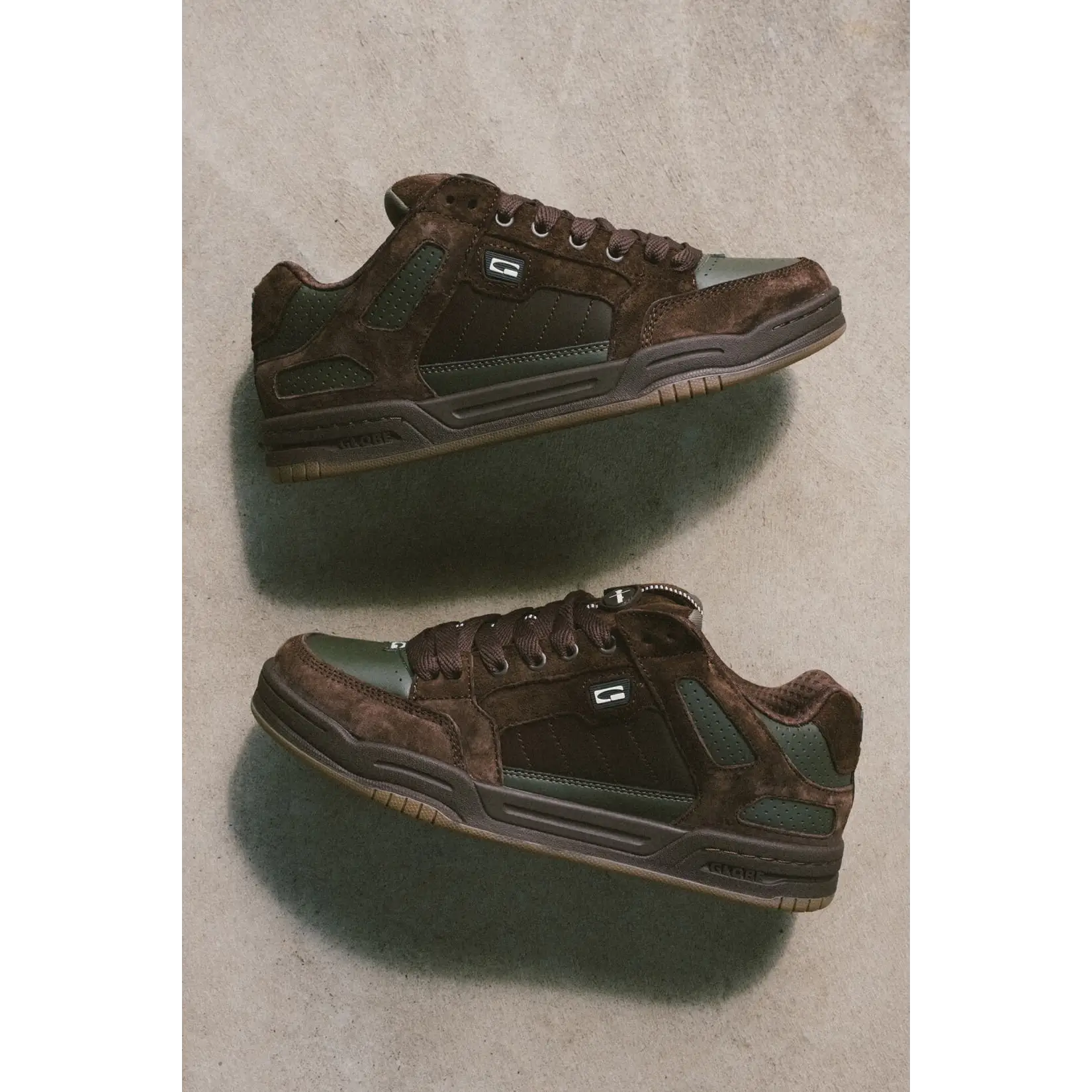 Globe Tilt Prime Shoes - Brown / Olive / Mullen