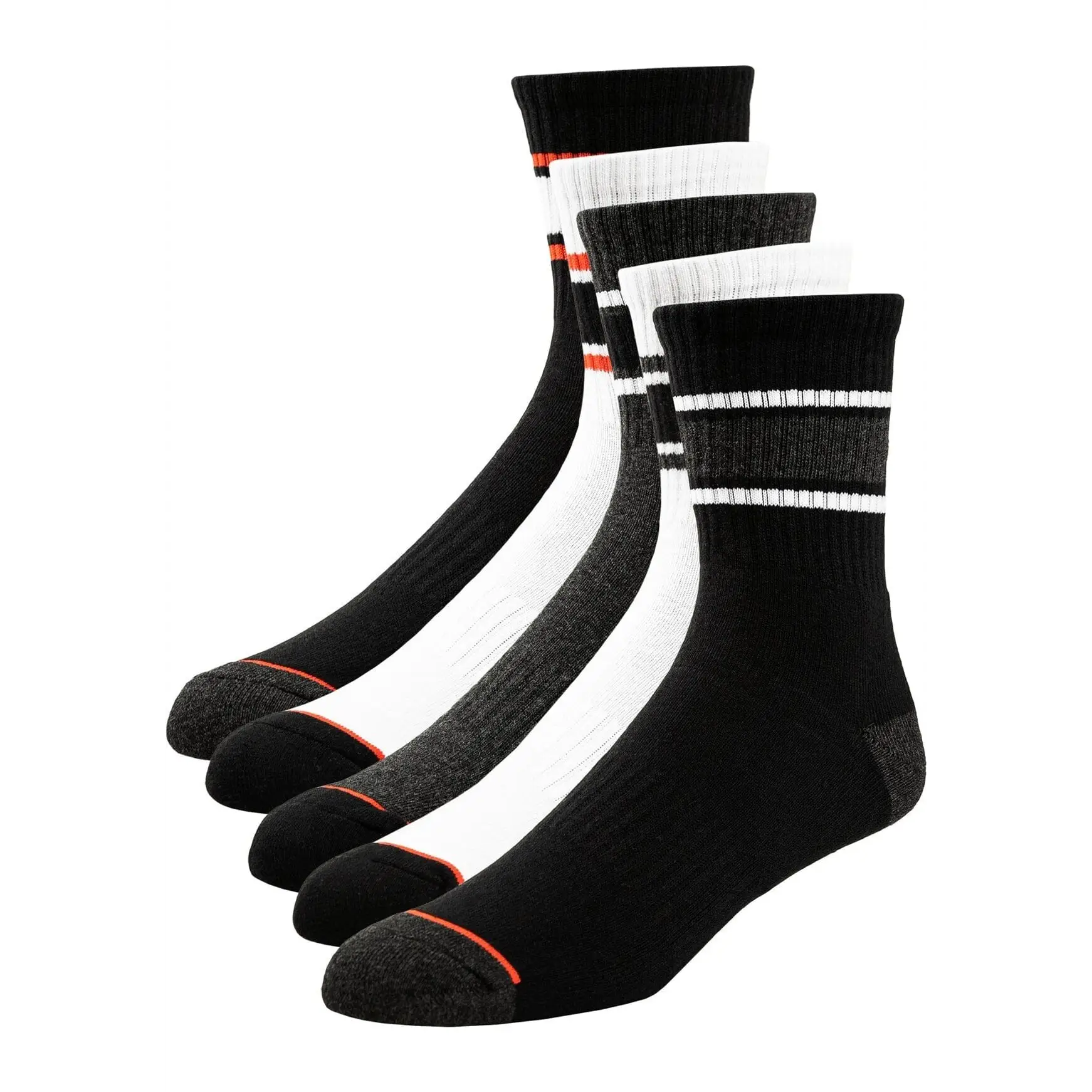 Globe Triple Stripe Crew 5 Pack Socks