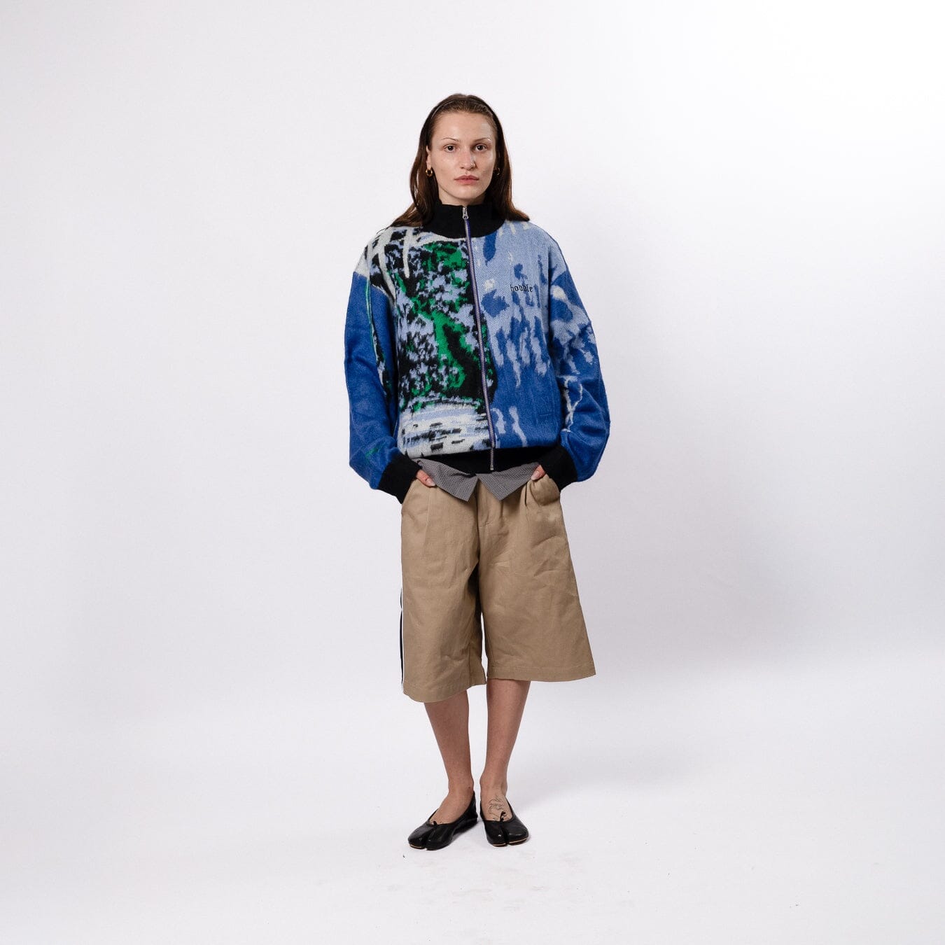 Hoddle Scanner Mohair Full Zip Polo