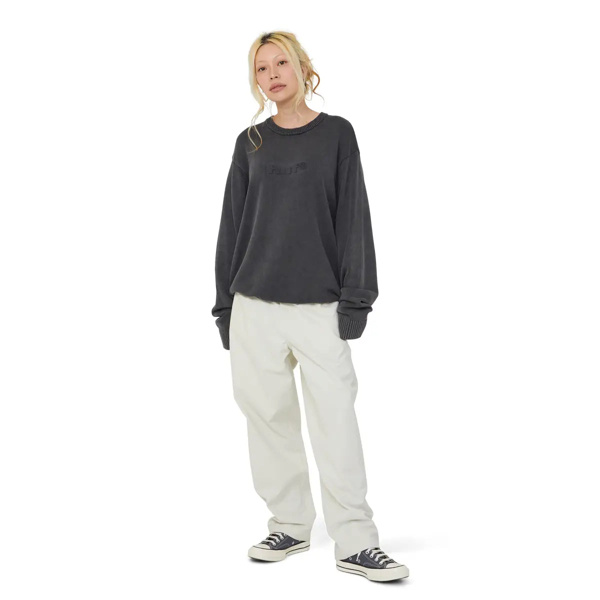 HUF Pacific Wash Embossed Crewneck Sweater
