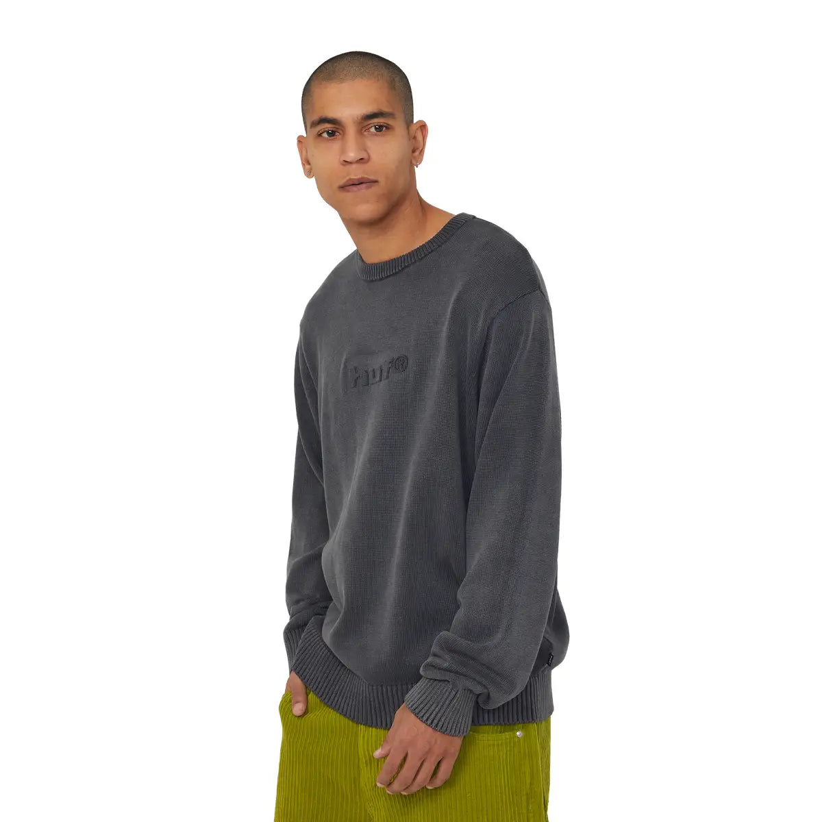 HUF Pacific Wash Embossed Crewneck Sweater