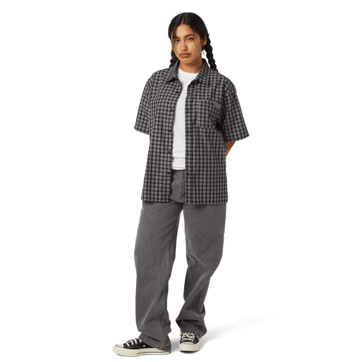 HUF Stretch Micro Plaid Shirt