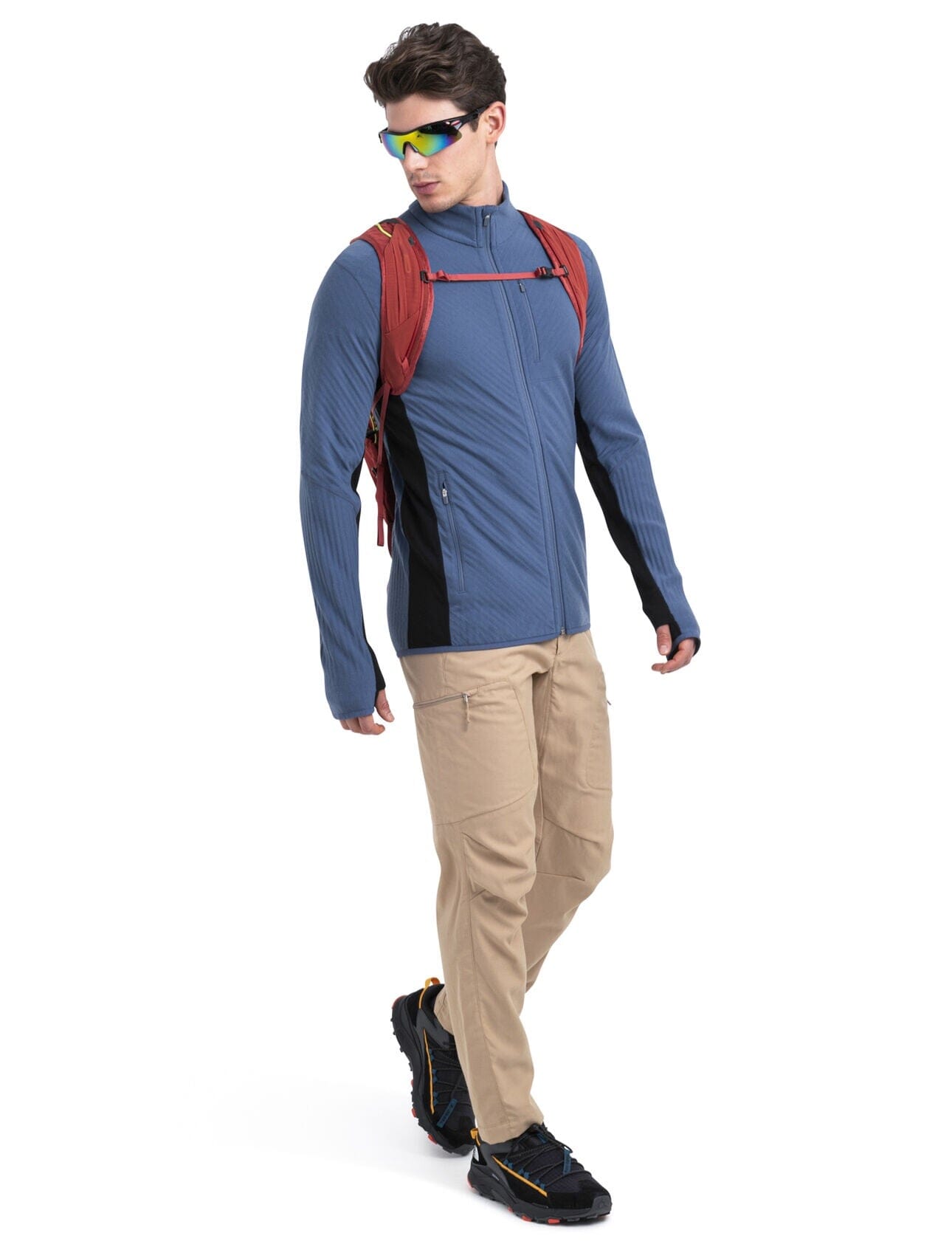 Icebreaker Descender Long Sleeve Zip Dawn / Black S