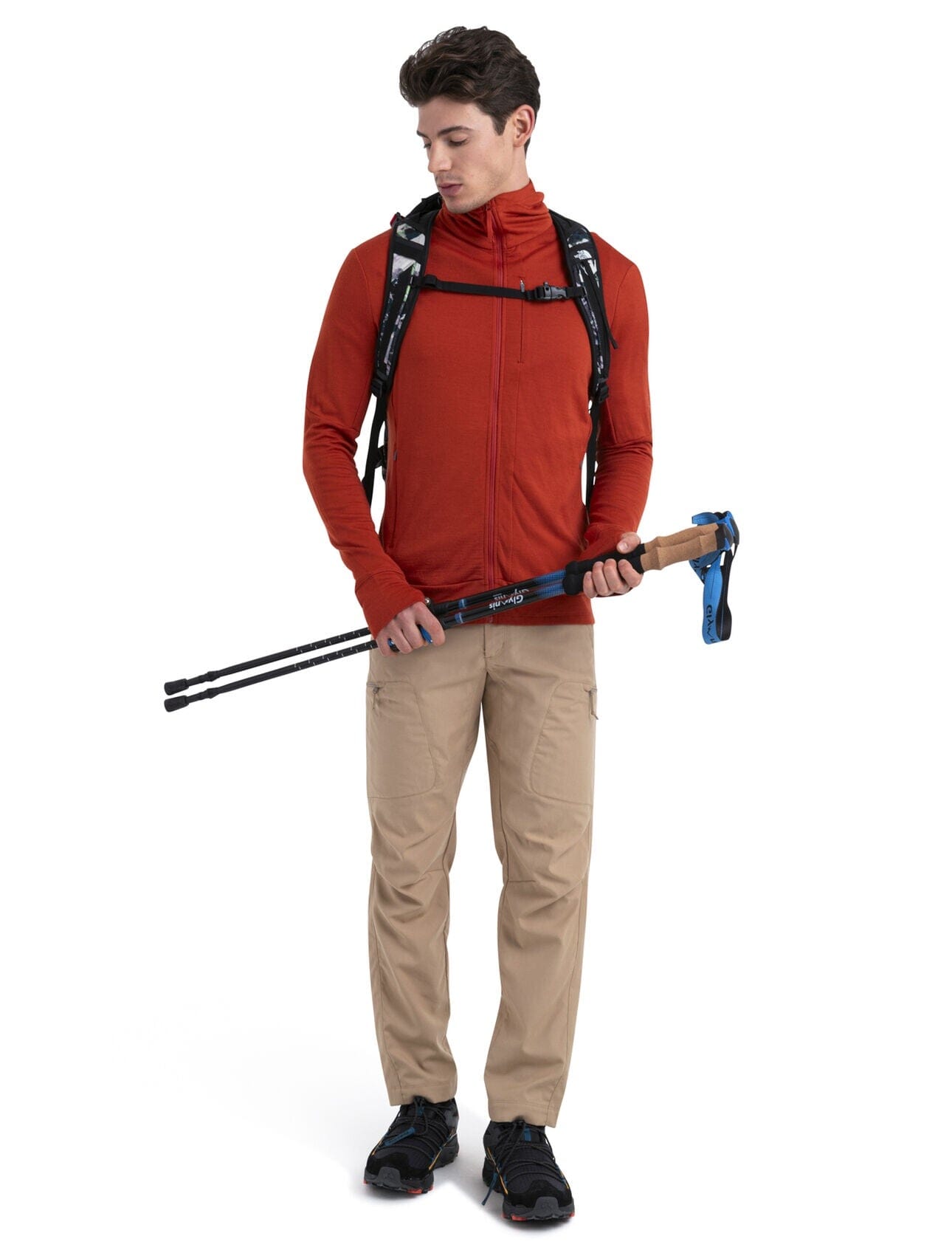 Icebreaker Merino 260 Quantum IV Long Sleeve Zip Hoodie Molten S
