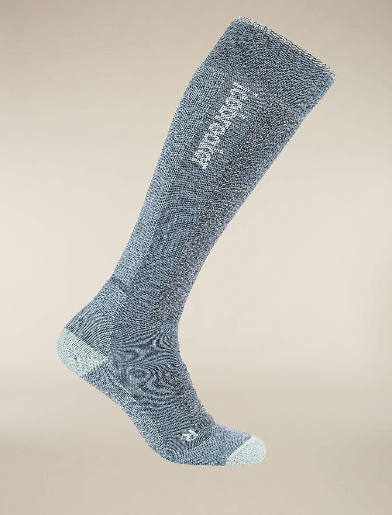 Icebreaker Merino Blend Ski Medium OTC Socks Blue Ash / Mint / Obsidian S
