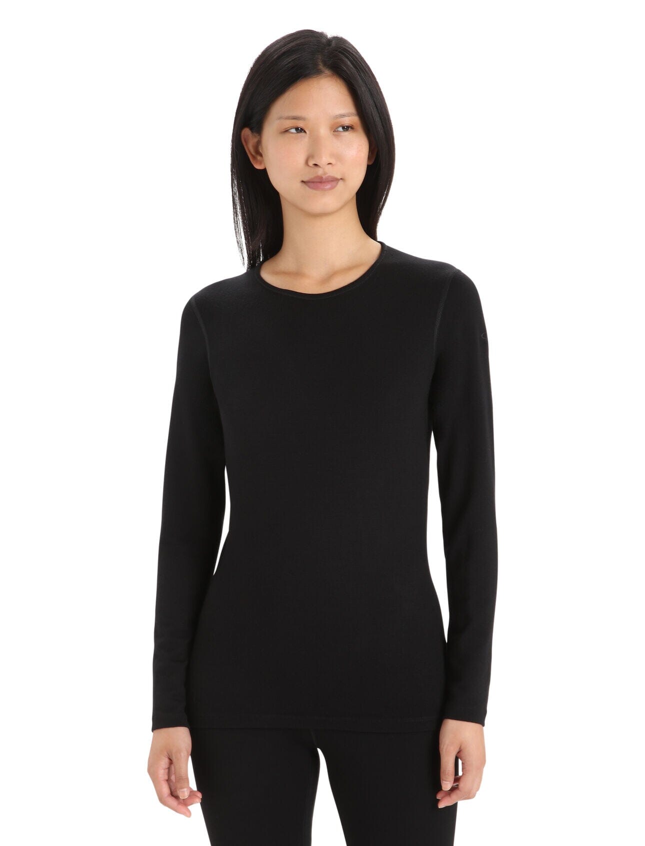 Icebreaker Womens 260 Tech Long Sleeve Crewe Black XS