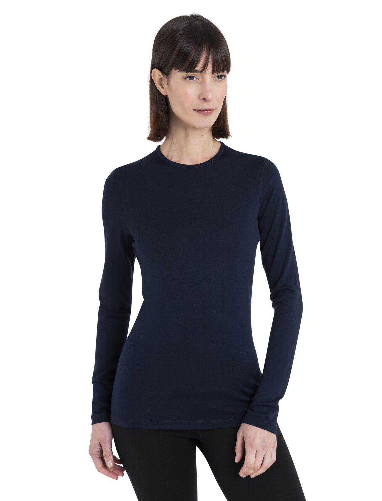 Icebreaker Womens 260 Tech Long Sleeve Crewe Midnight Navy XS
