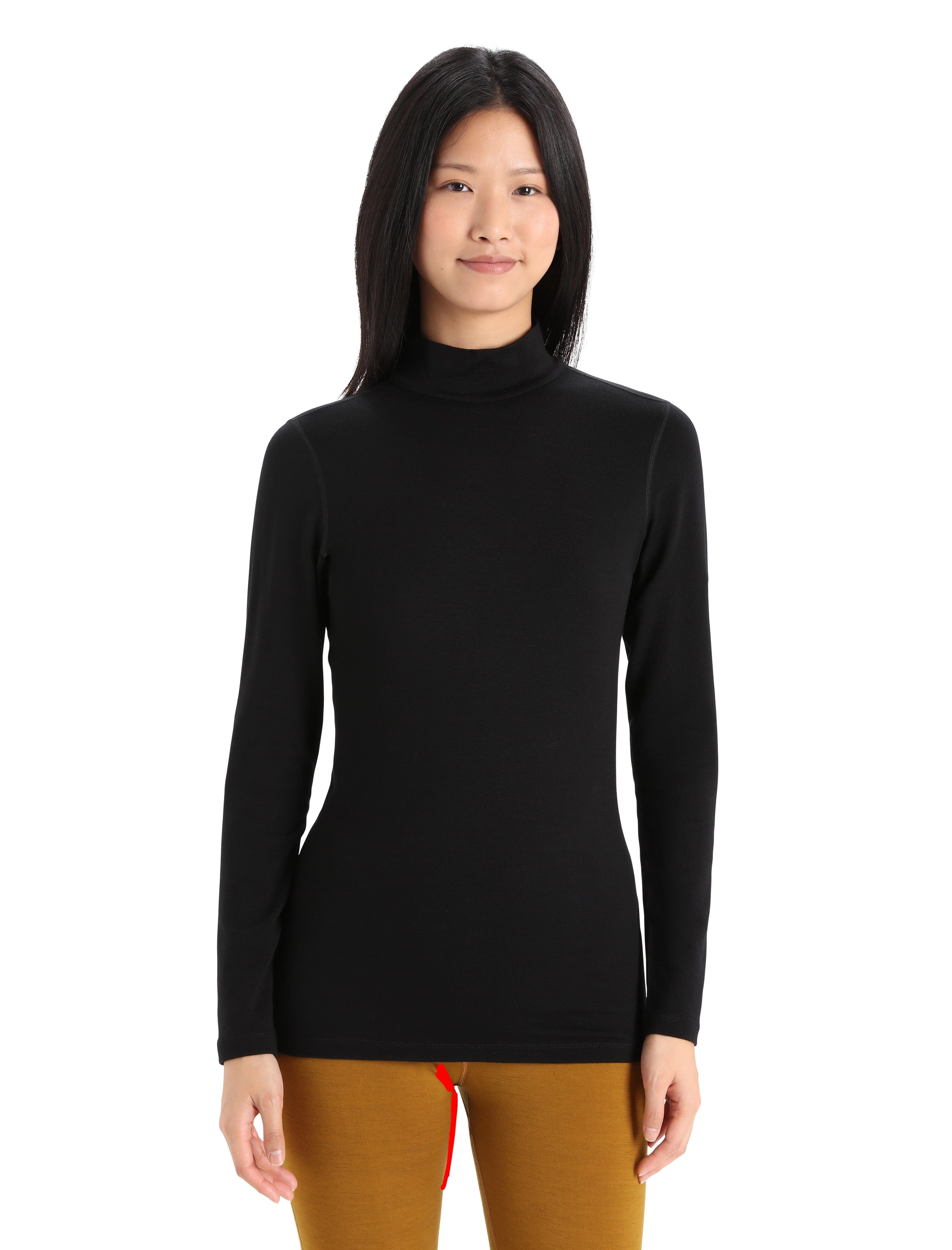 Icebreaker Womens Merino 260 Tech Long Sleeve Turtleneck Thermal Top