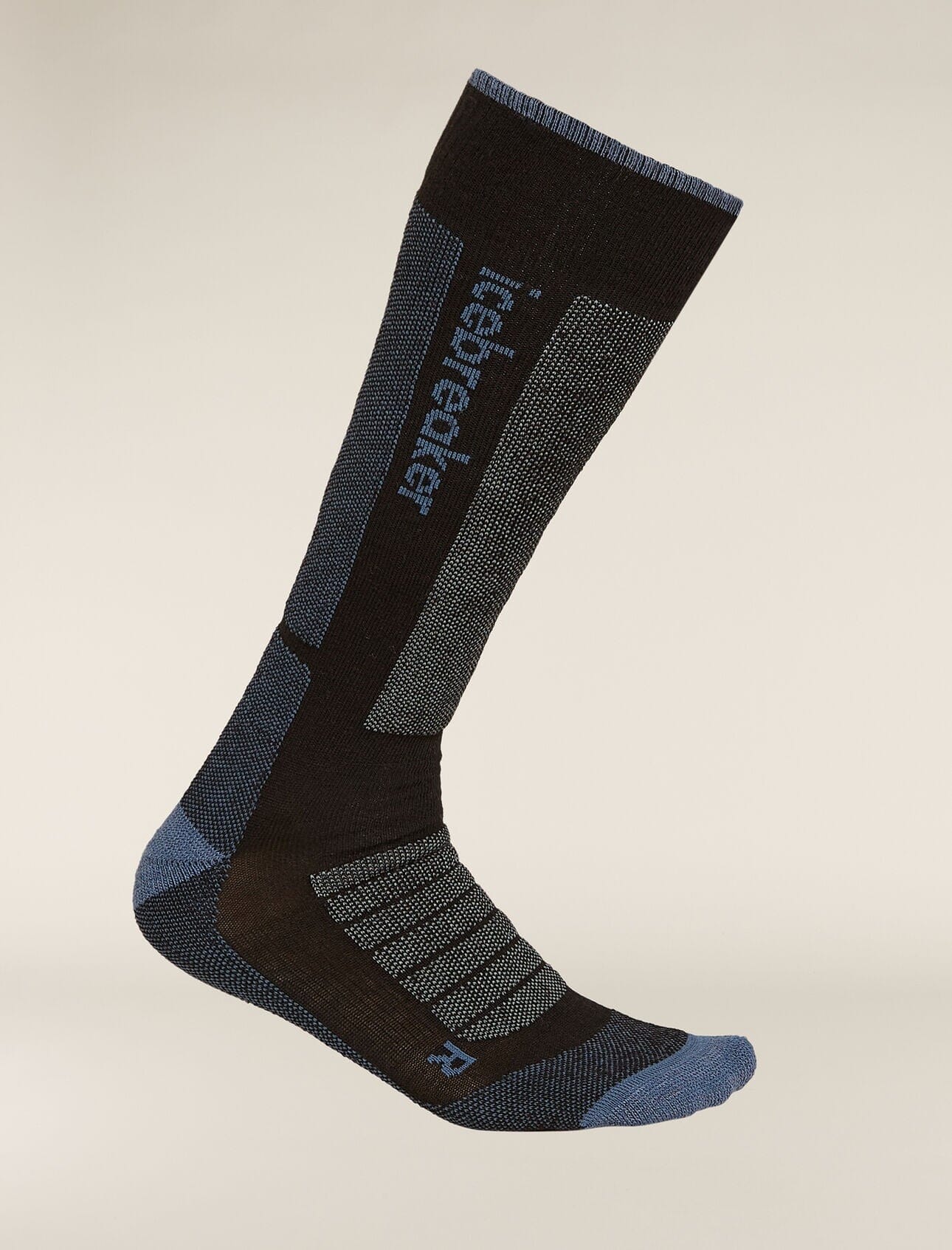 Icebreaker Womens Merino Blend Ski Medium OTC Socks Black / Dawn / Graphite S