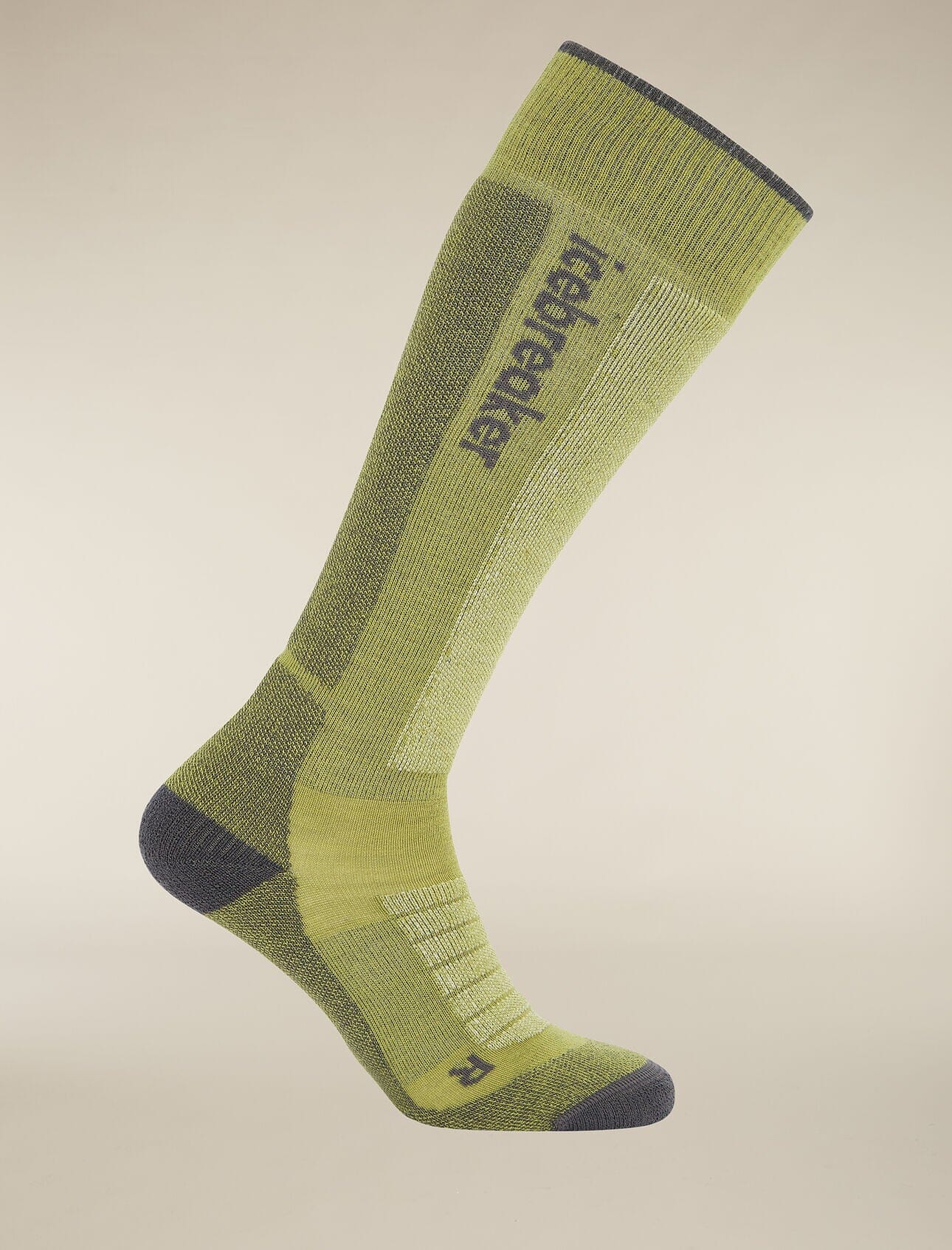 Icebreaker Womens Merino Blend Ski Medium OTC Socks Olive / Obsidian / Chalk S