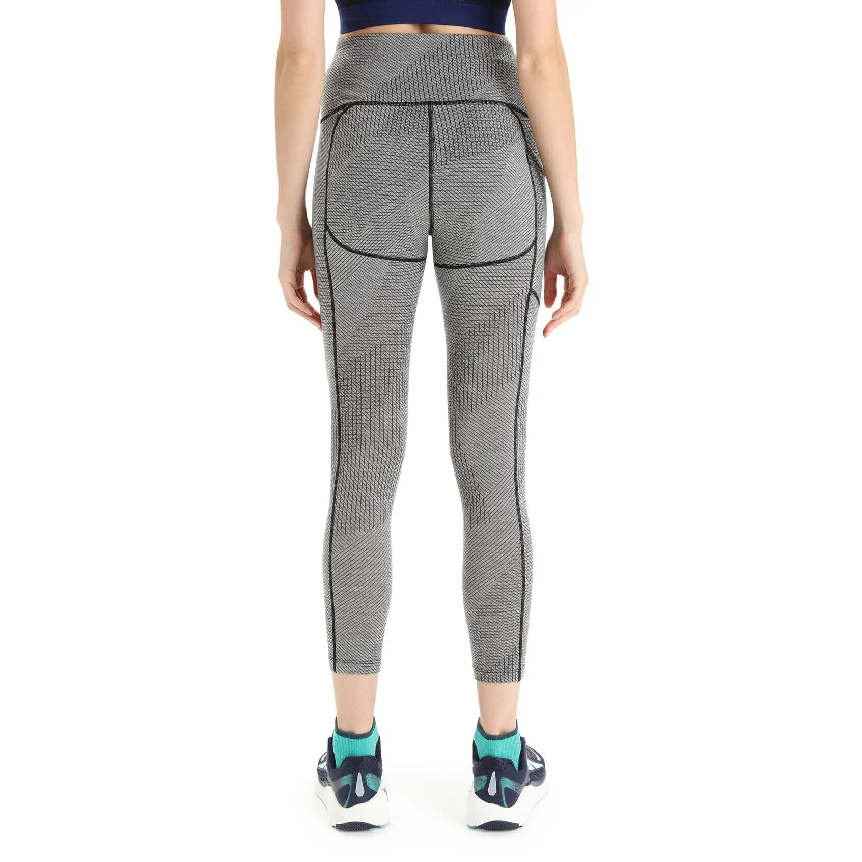 Icebreaker Womens Merino Fastray High Rise Gridlines Leggings