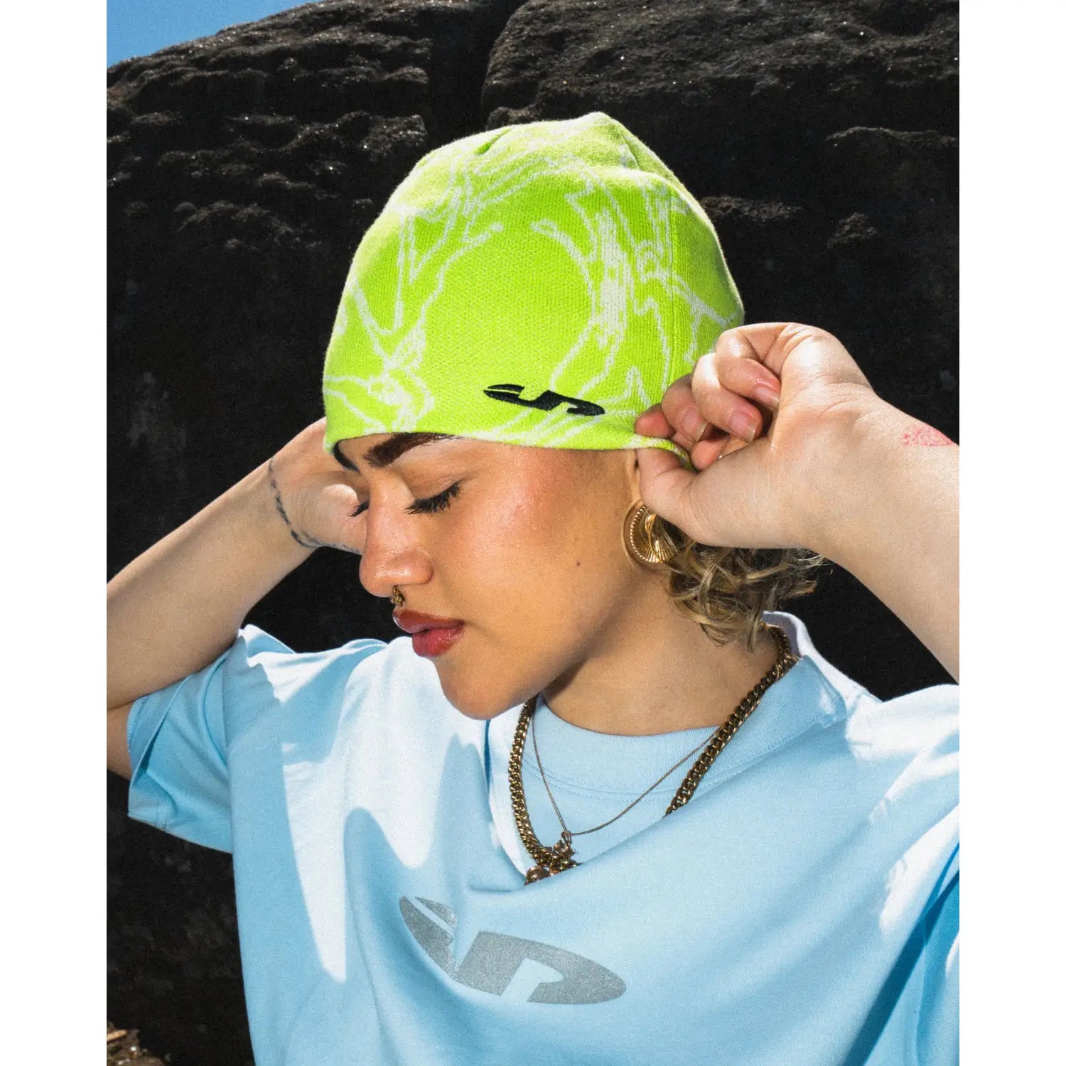 ICHPIG Pulse Reversible Skully Beanie - Charcoal