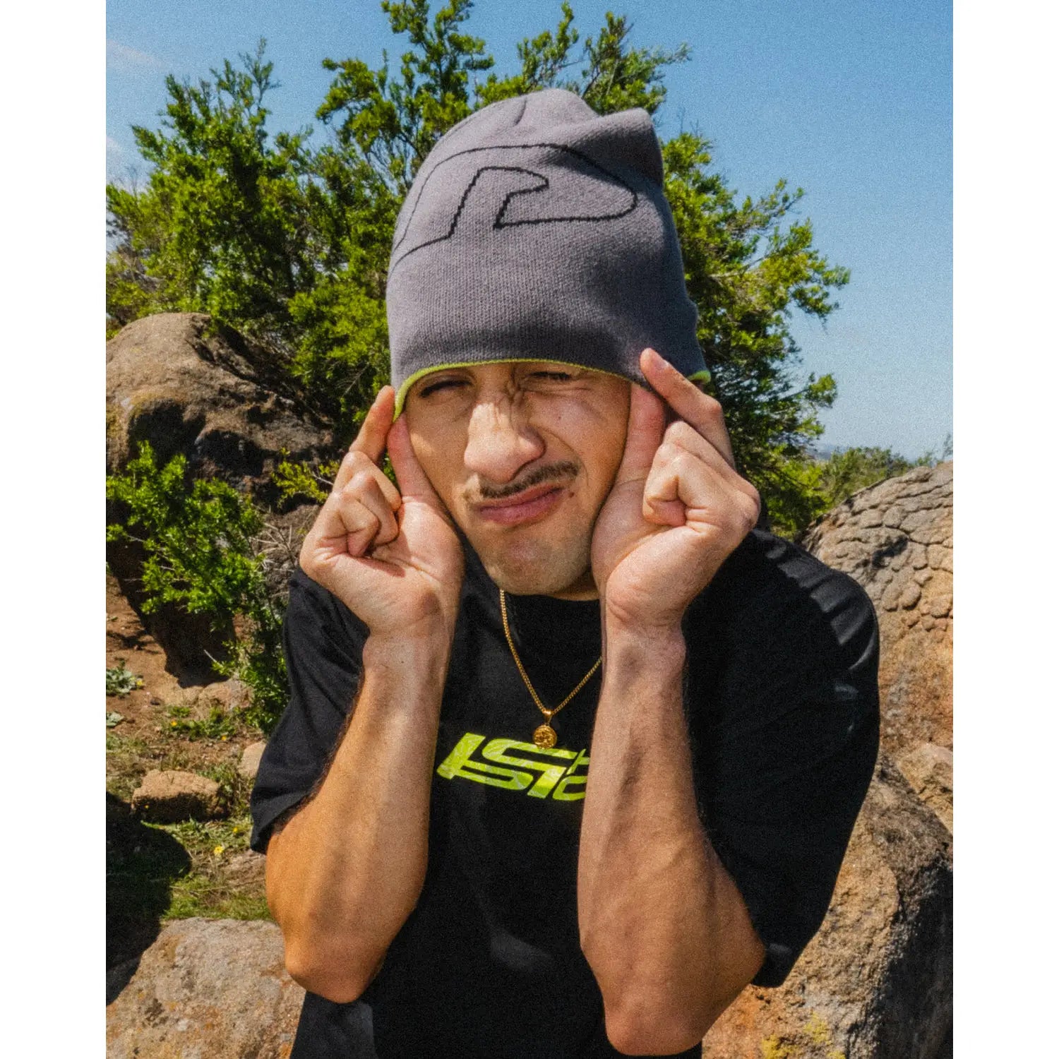 ICHPIG Pulse Reversible Skully Beanie - Charcoal