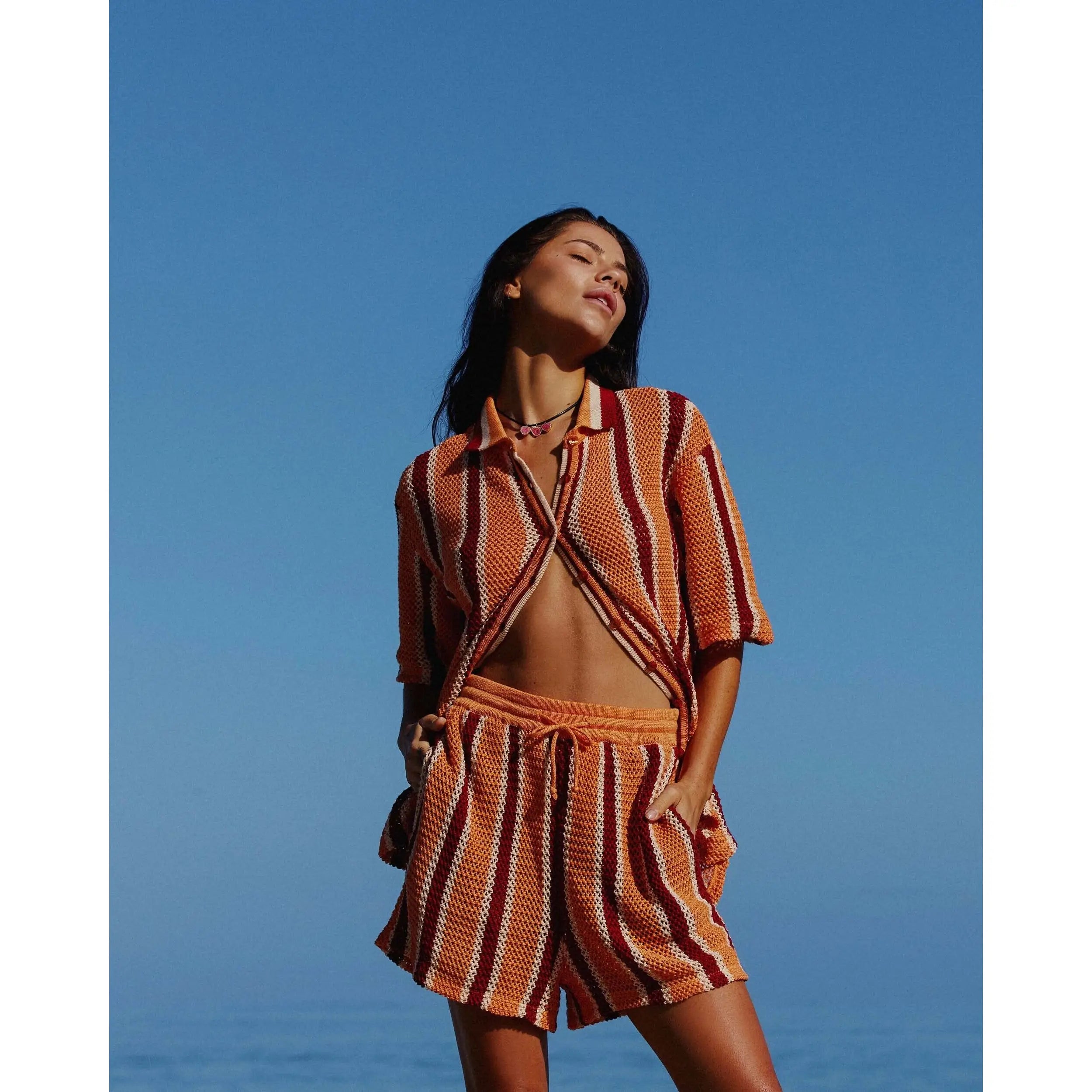 It's Now Cool The Crochet Short - Rodeo Stripe