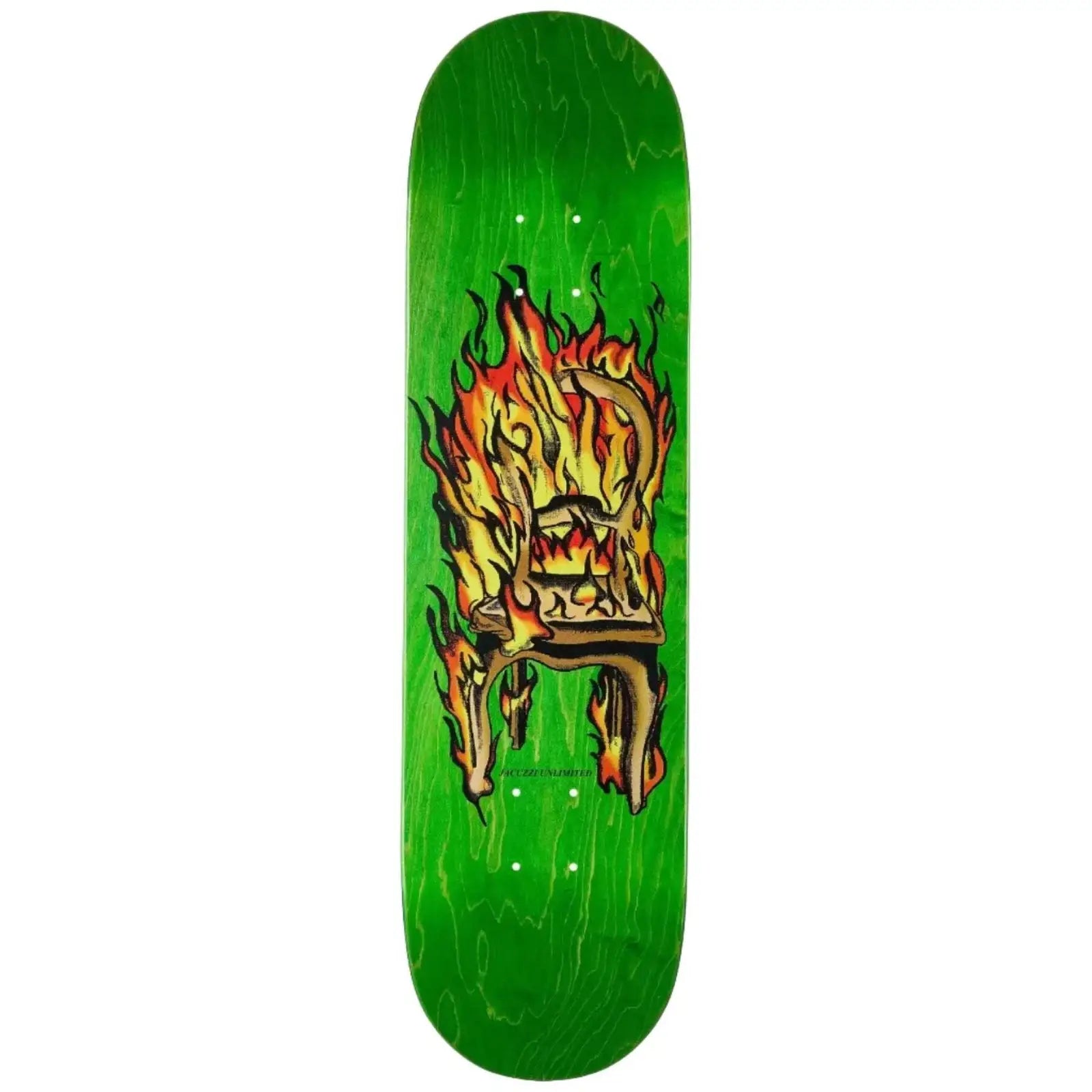Jacuzzi Chair on Fire Skateboard Deck