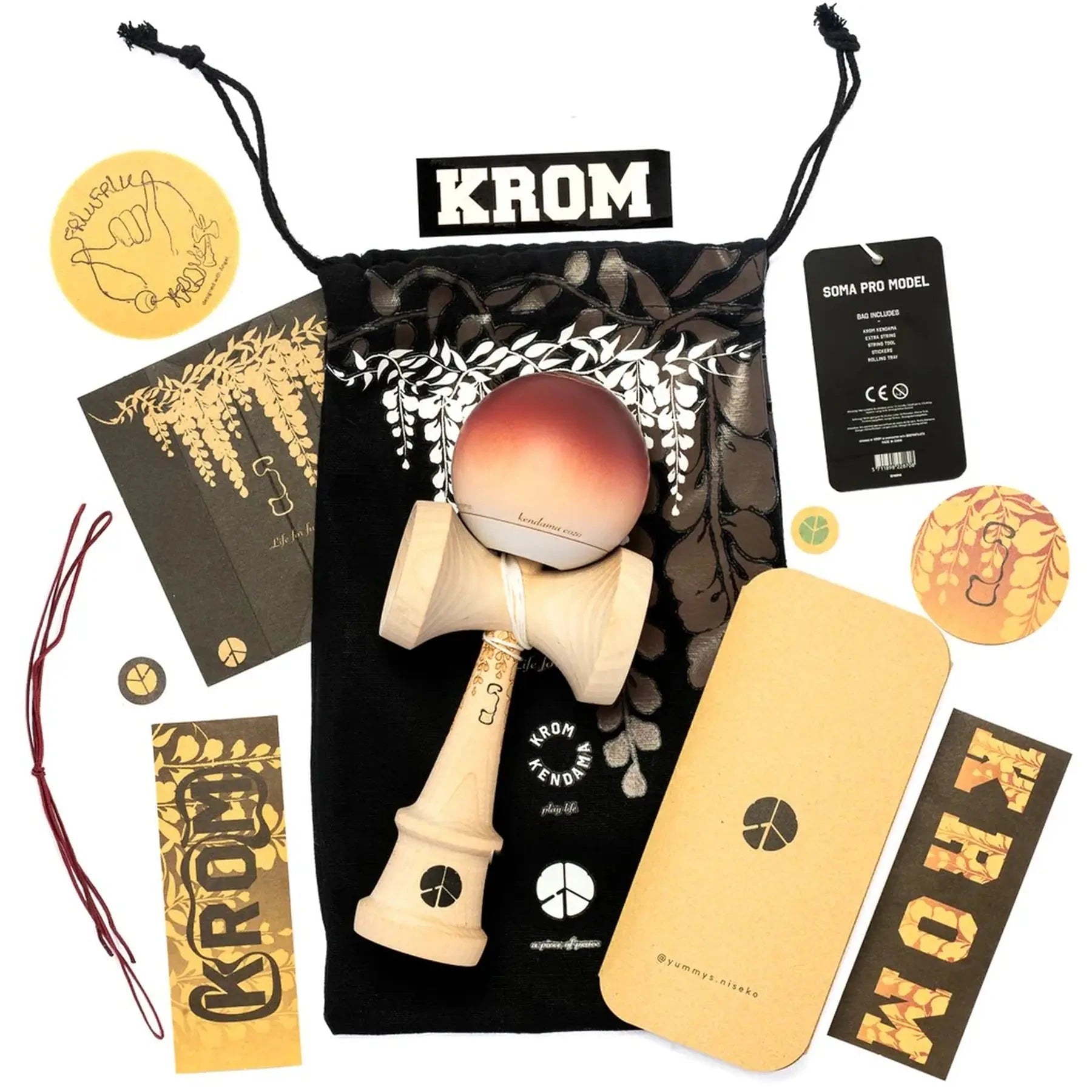 Krom Soma Pro Model Kendama - Maple / Beech