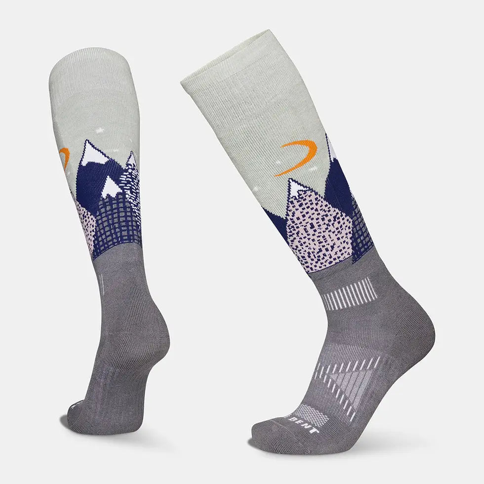 Le Bent Kids Light Cushion Snowy Mountains Snow Socks