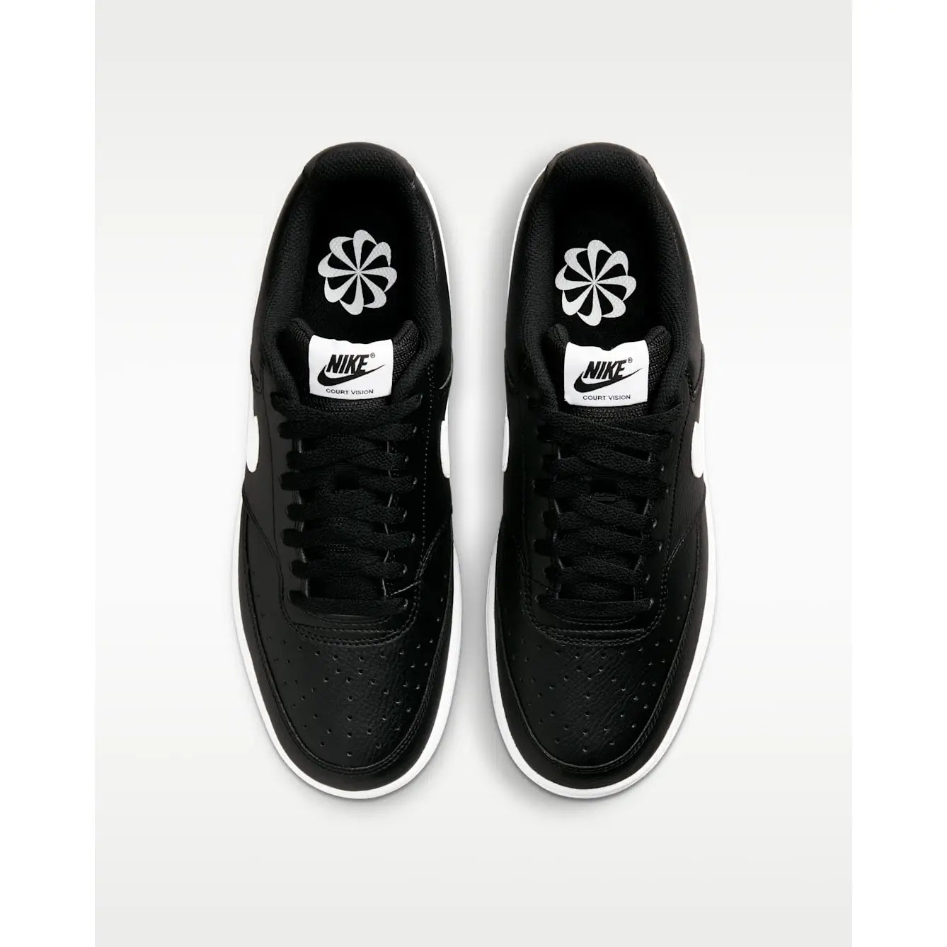 Nike Court Vision Low Next Nature Shoes - Black / Black / White