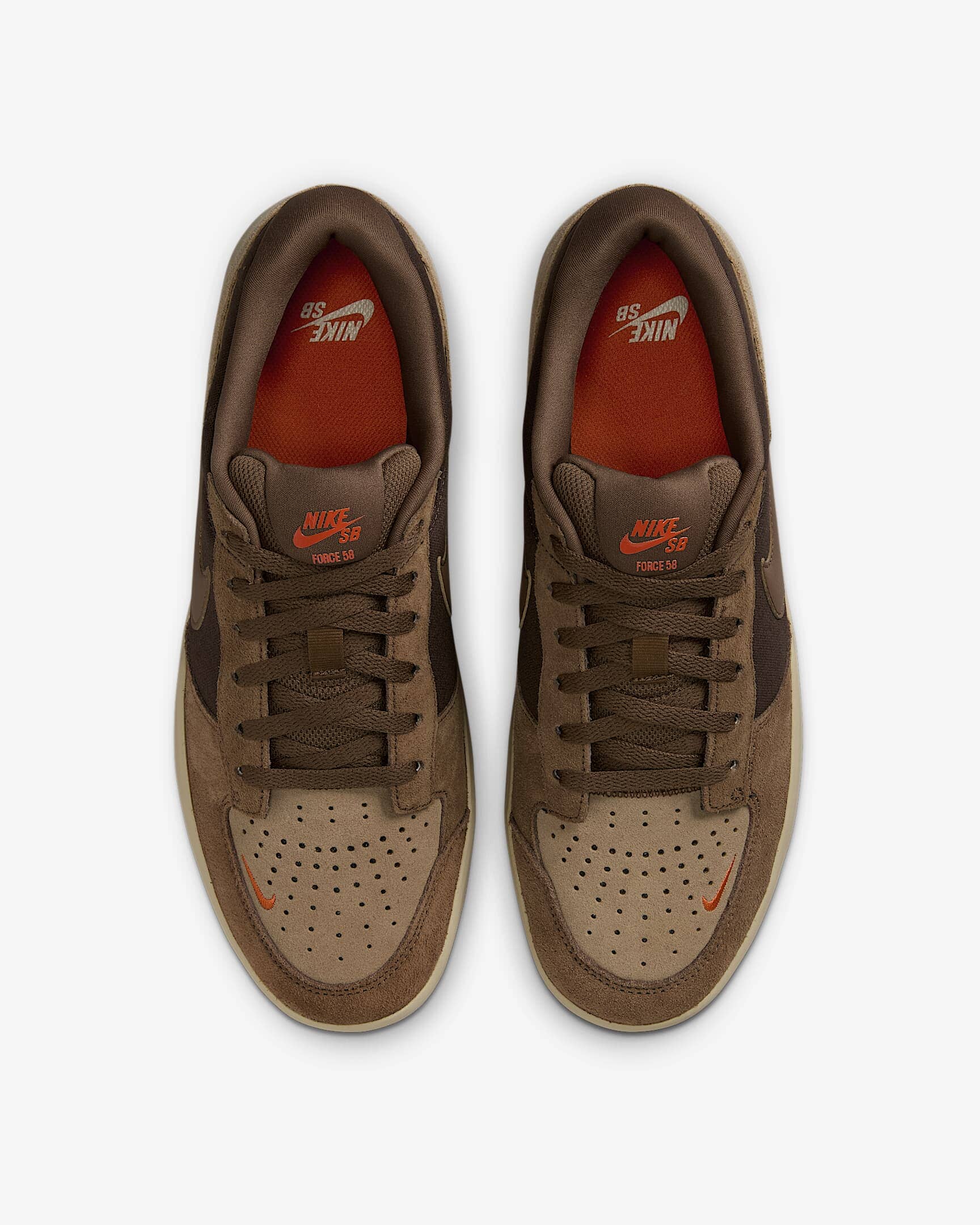 Nike SB Force 58 Shoes - Baroque Brown / Parachute Beige / Desert Khaki / Mosswood Brown