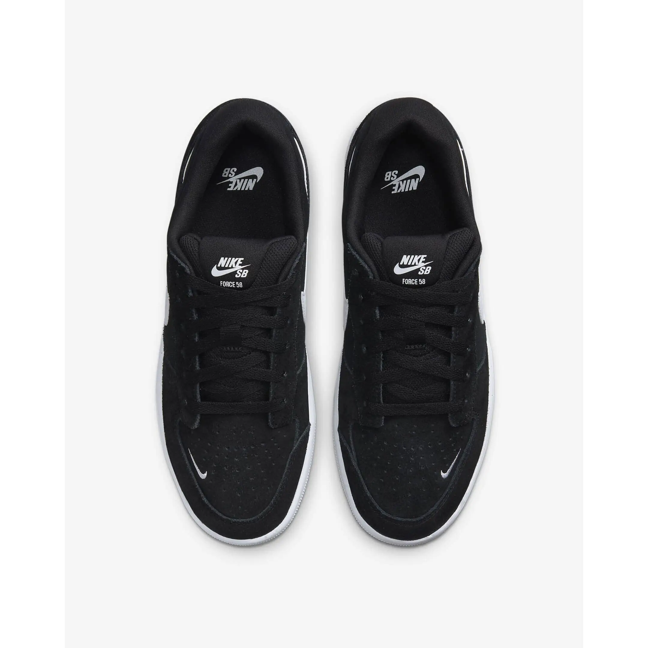 Nike SB Force 58 Shoes - Black / Black / White
