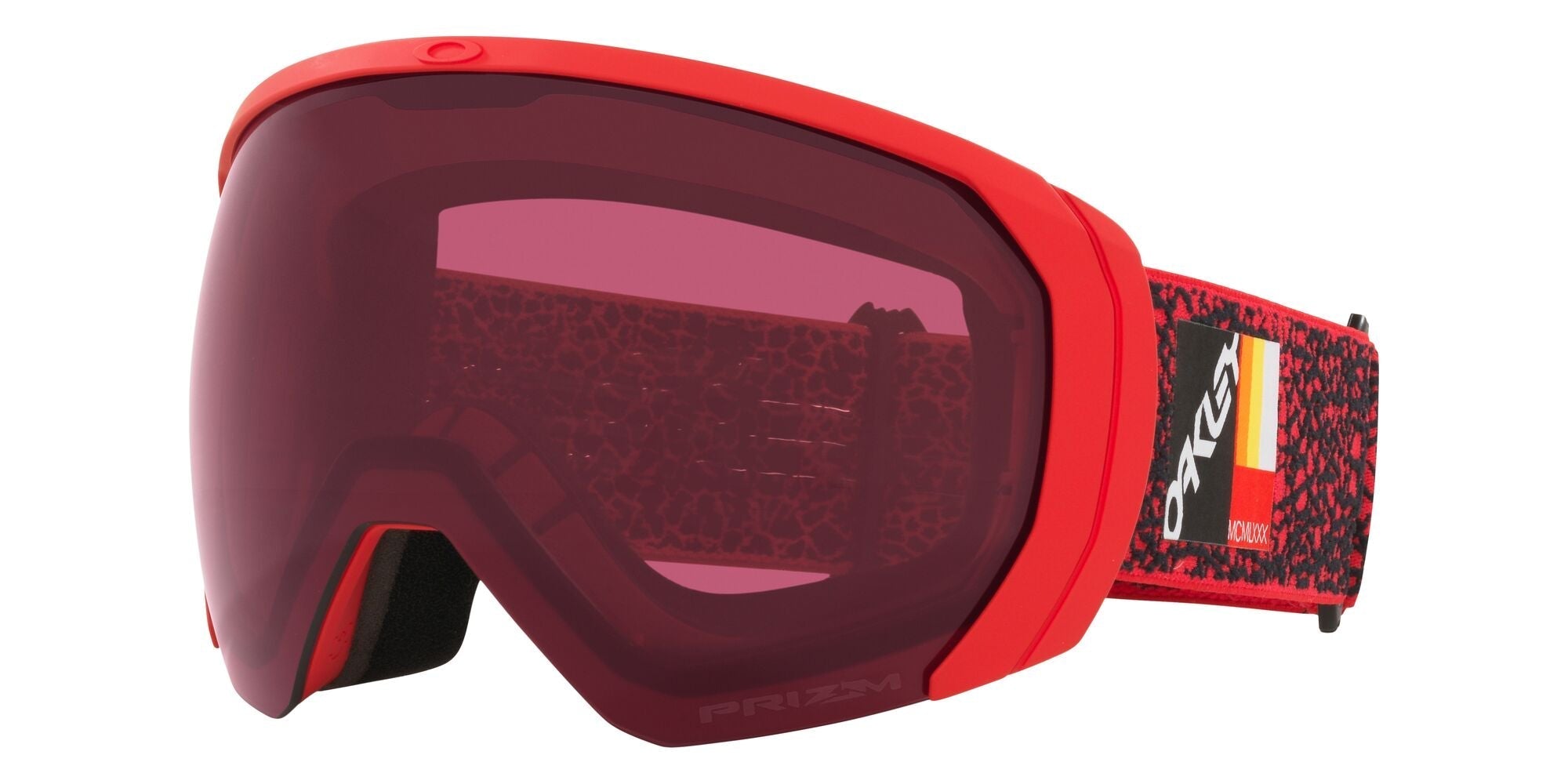 Oakley Flight Path XL Goggles 2022 Redline Crackle / Prizm Snow Dark Grey
