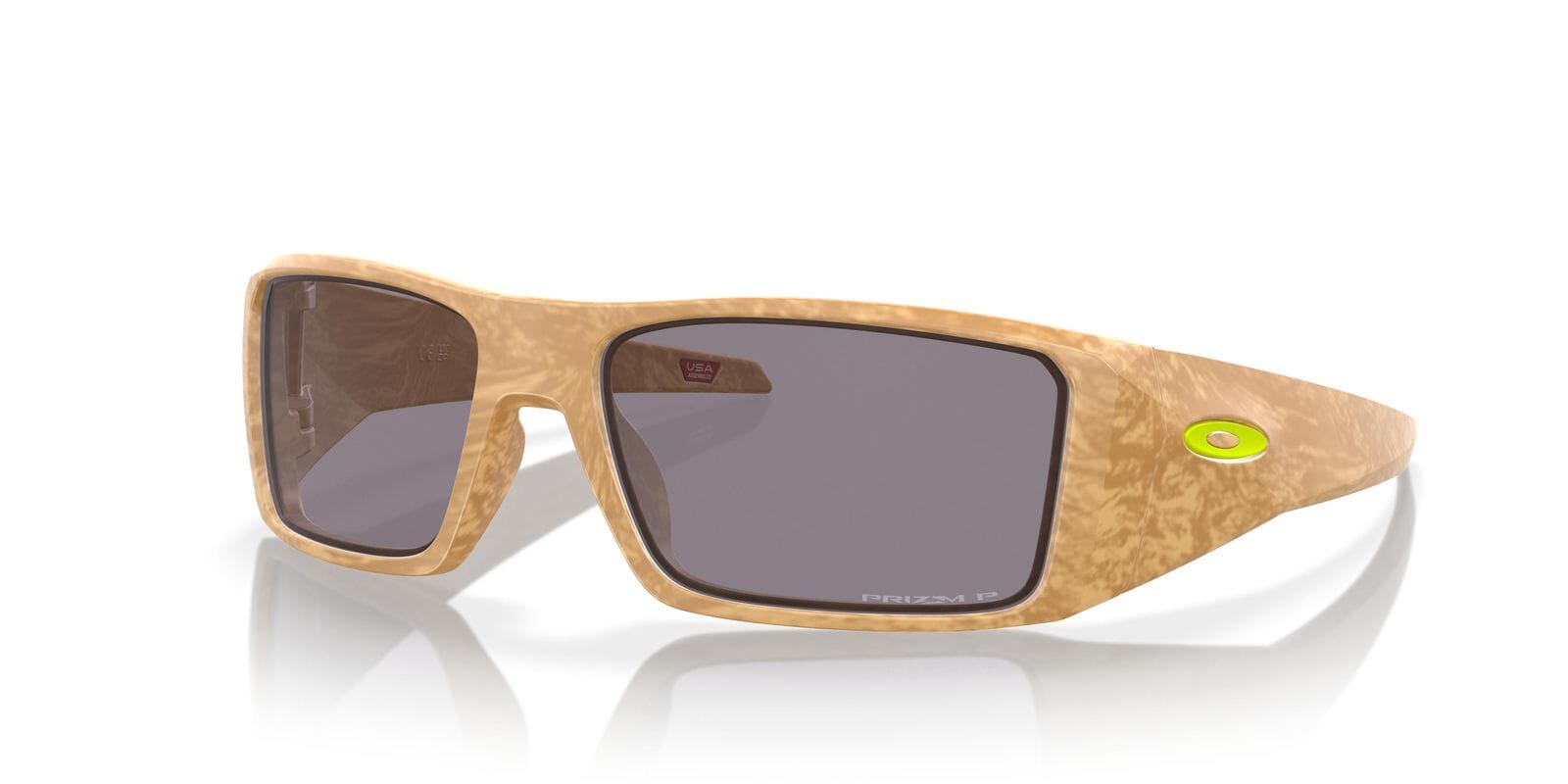Oakley Heliostat Polarised Sunglasses Matte Stone Desert Tan / Prizm Grey Polar