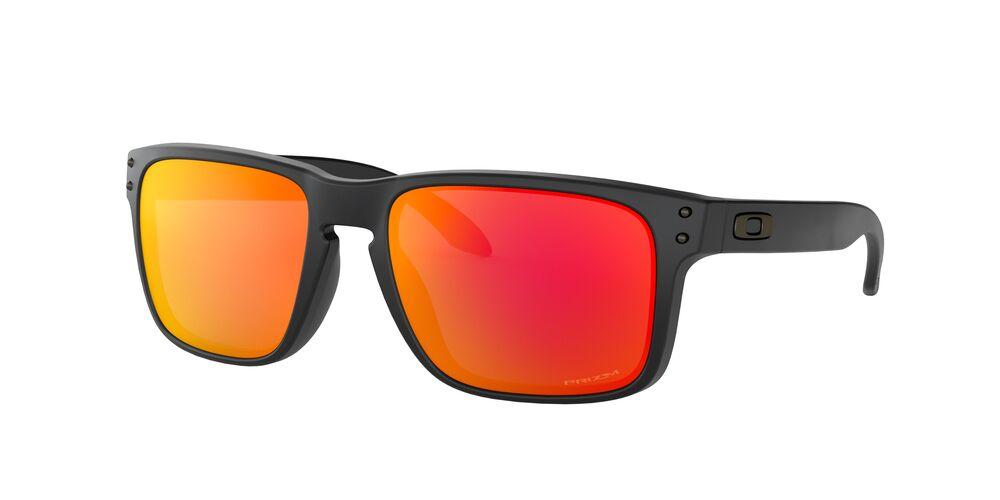 OAKLEY HOLBROOK SUNGLASSES Matte Black / Prizm Ruby