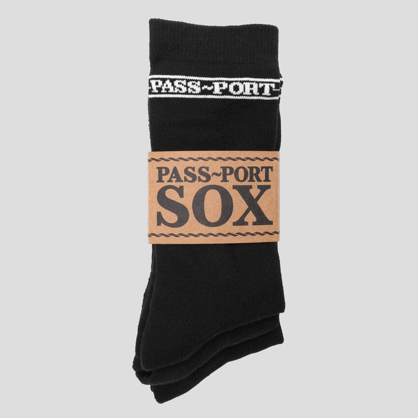 Passport Hi Sox 3 Pack Socks Black