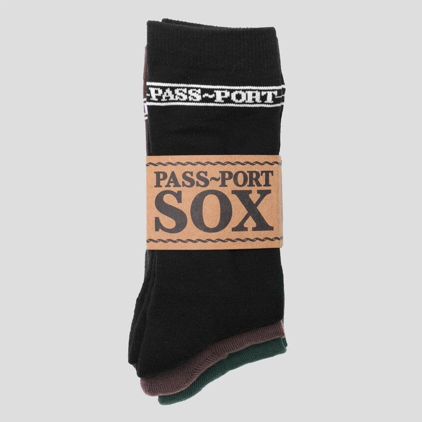 Passport Hi Sox 3 Pack Socks Black / Grape / Forest