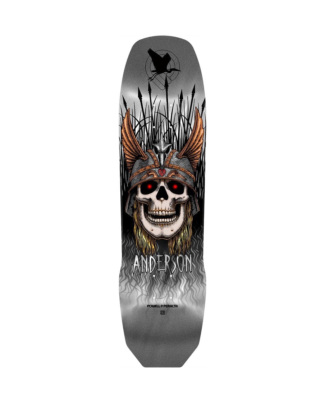 Powell Peralta Andy Anderson Baby Heron Silver Foil Skate Deck