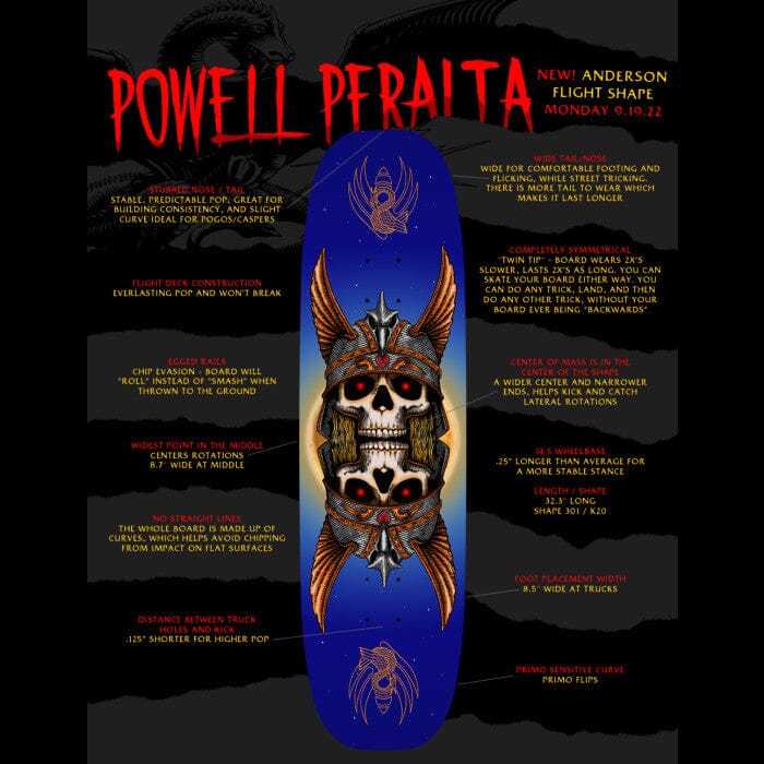 Powell Peralta Andy Anderson Heron Egg Flight Skate Deck