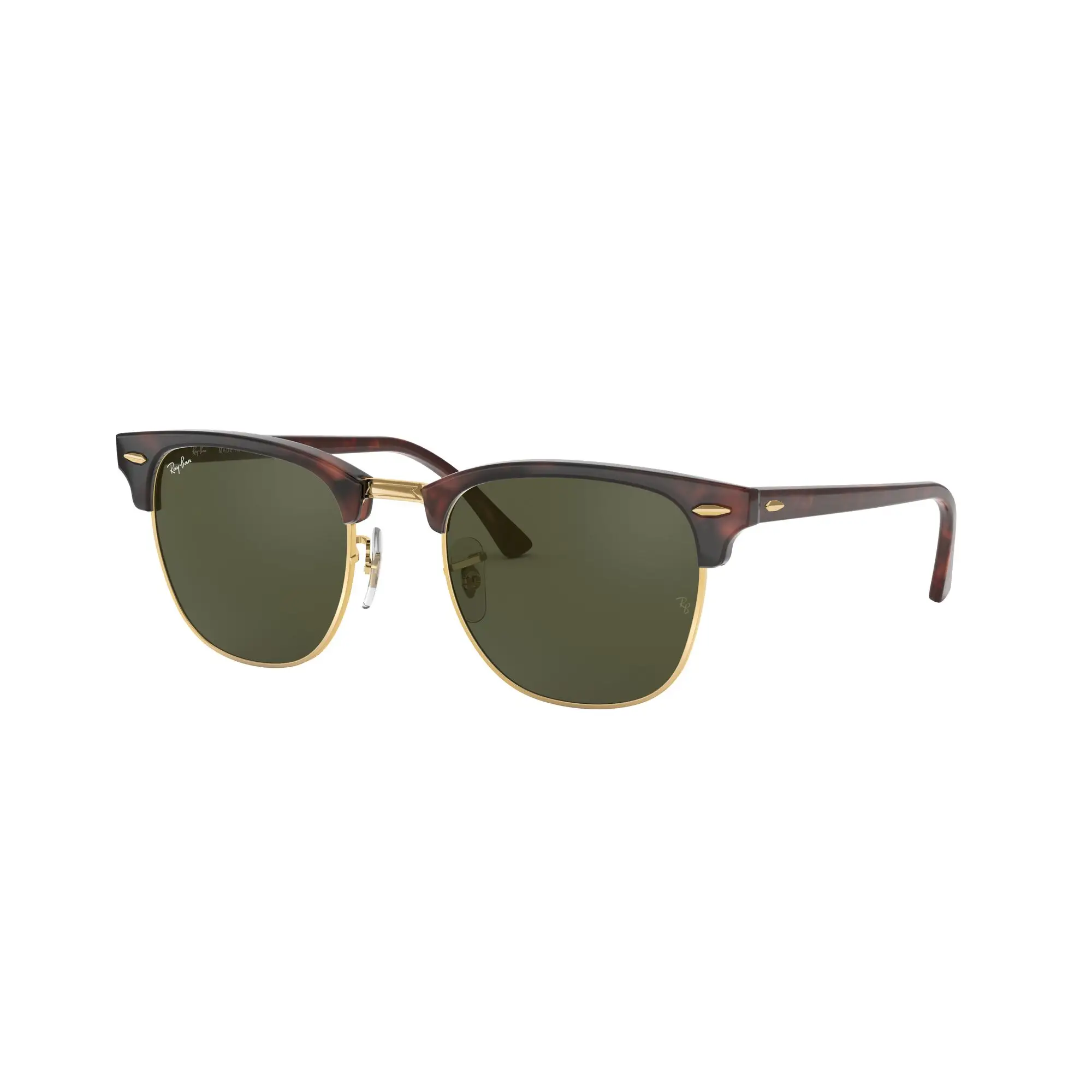Ray-Ban Clubmaster Sunglasses Mock Tortoise on Arista / G15 Green - Large