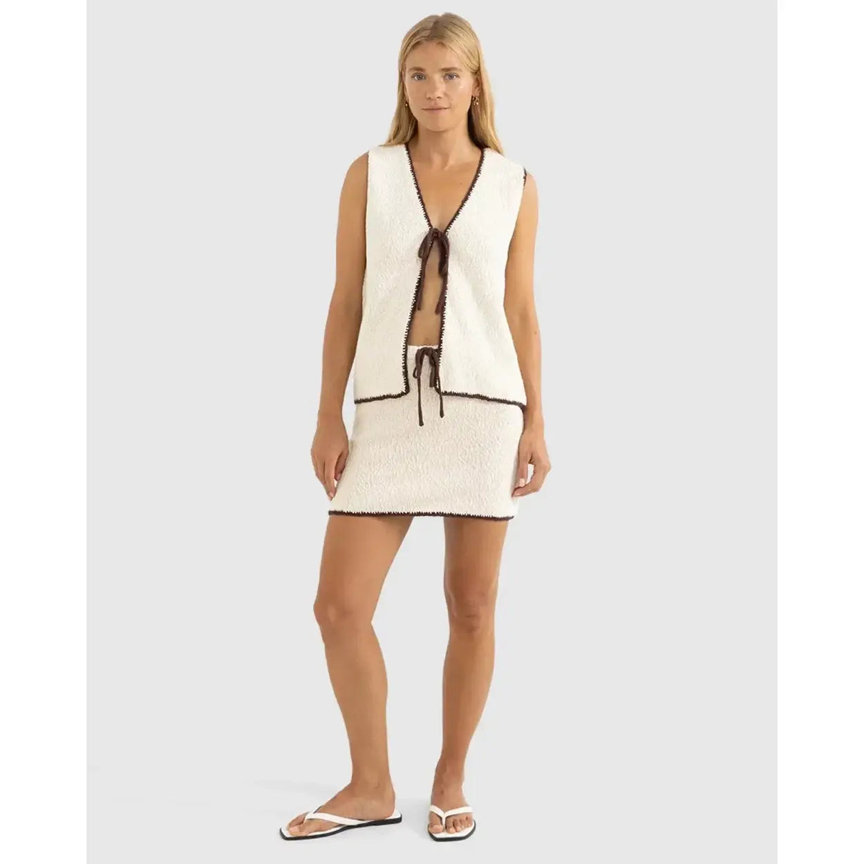 Rhythm Adele Contrast Longline Knit Vest
