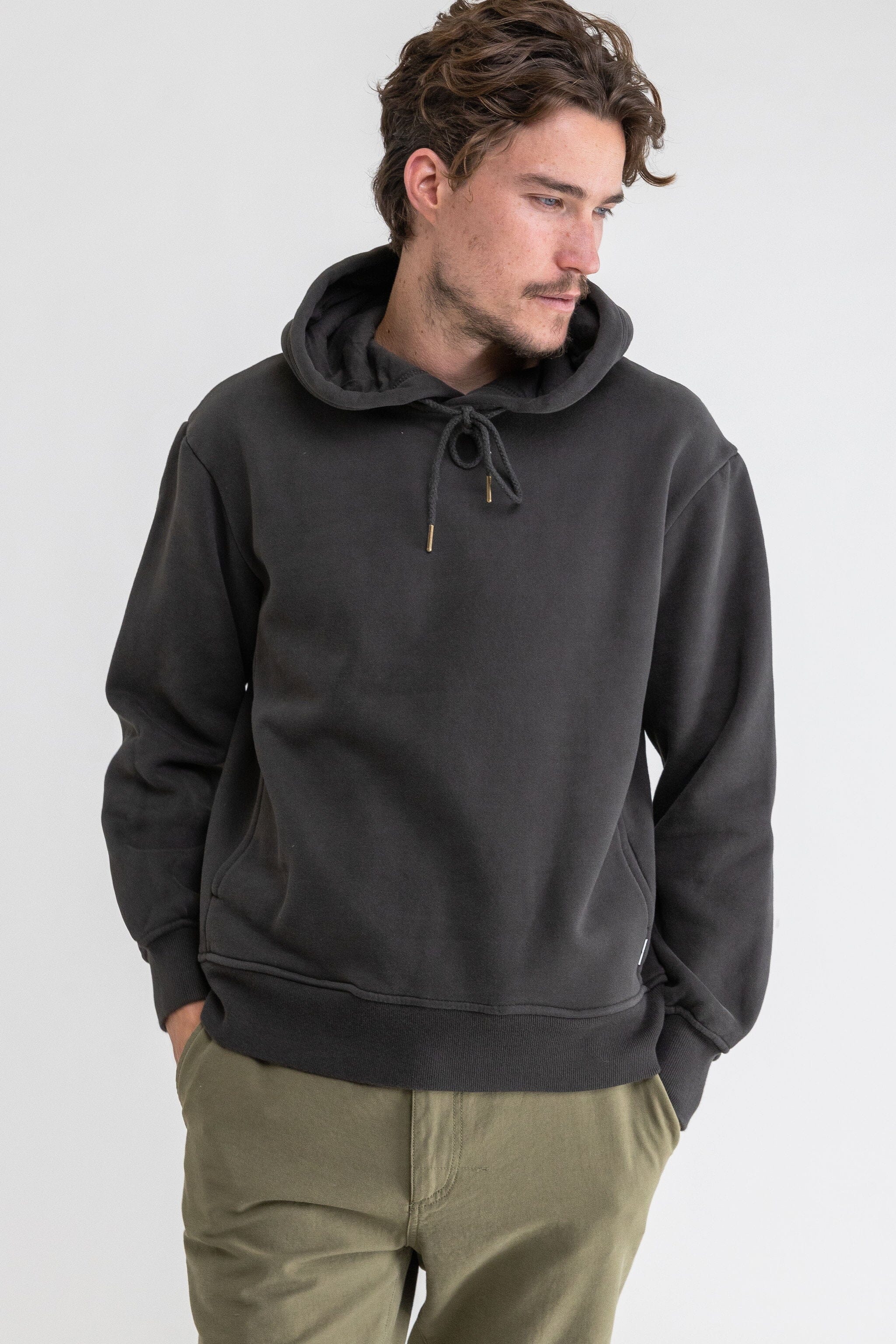 Rhythm Classic Fleece Hood Vintage Black M