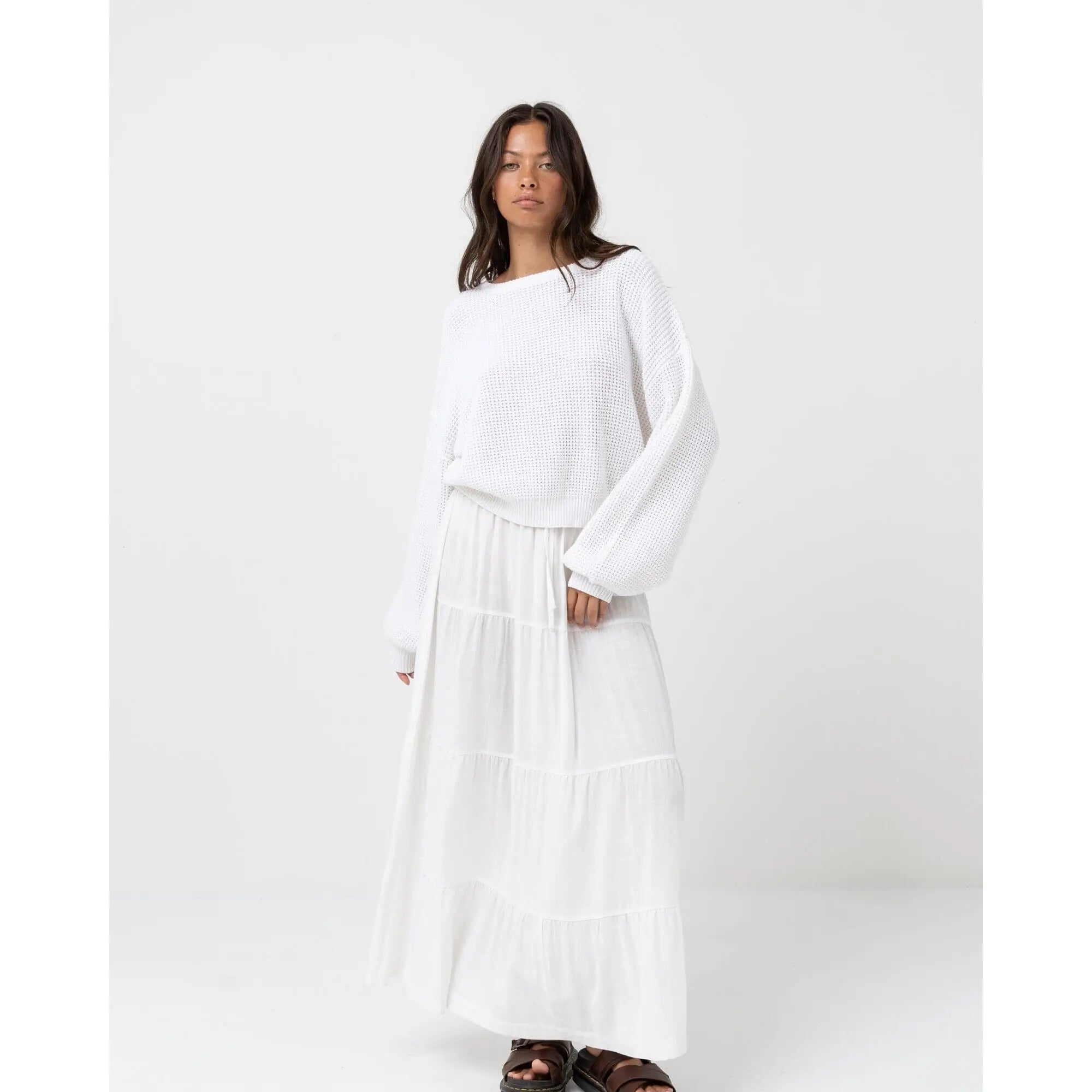 Rhythm Classic Tiered Maxi Skirt