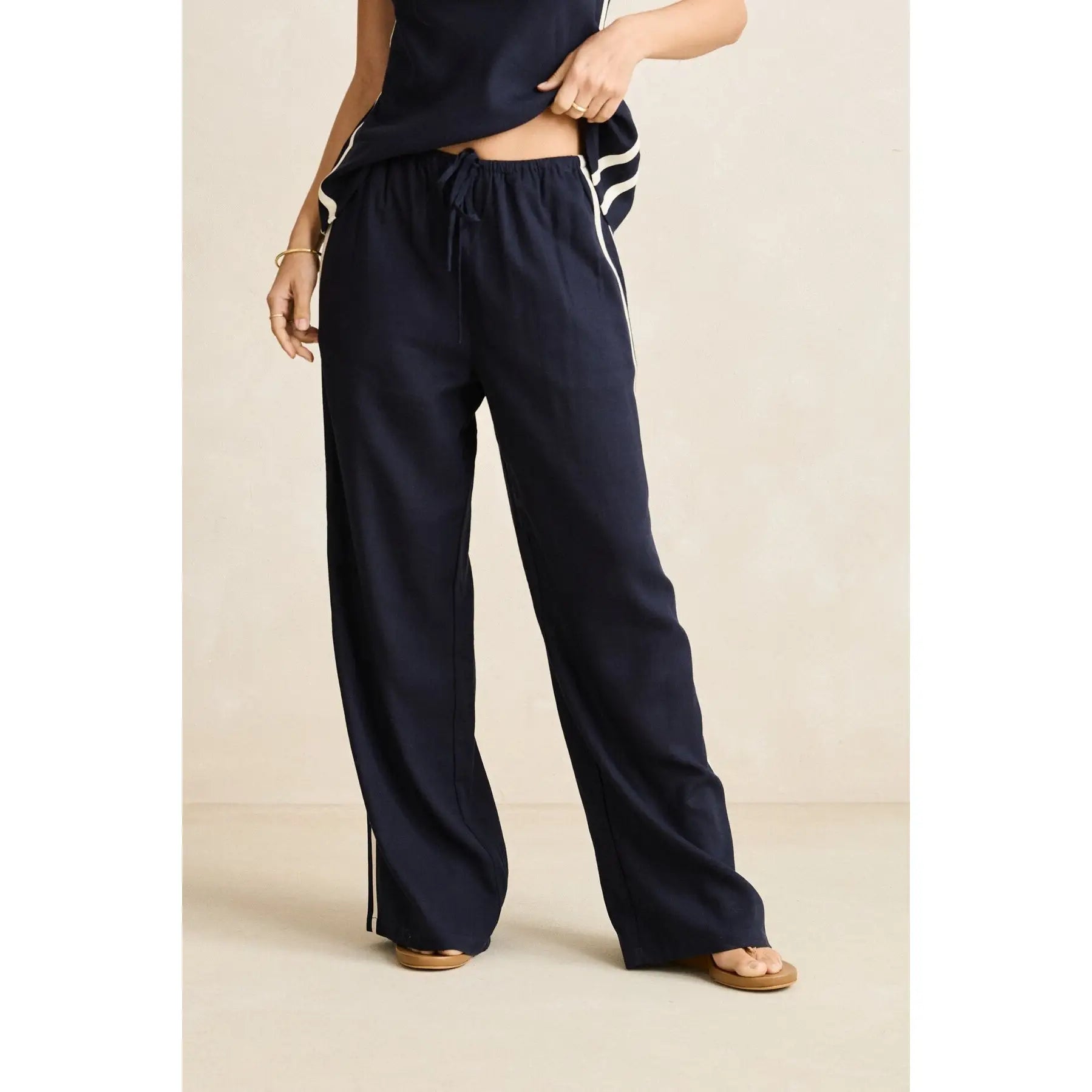 Rhythm Contrast Linen Track Pants