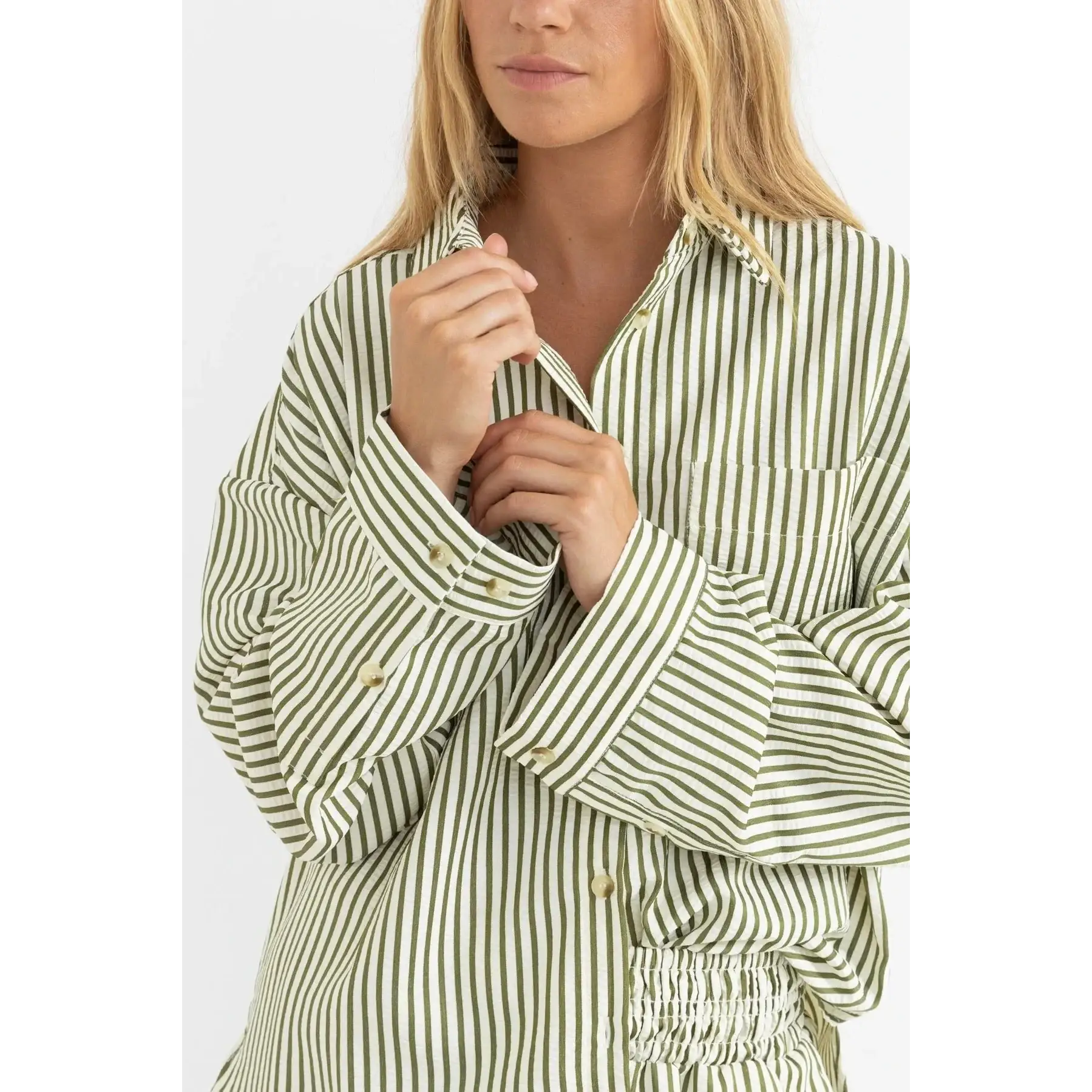Rhythm Cove Stripe Oversized Shirt