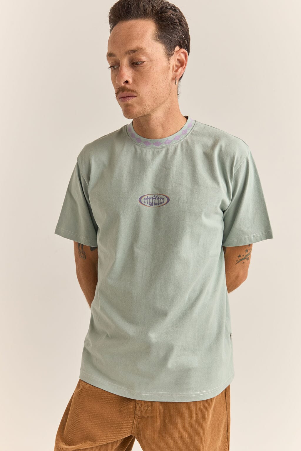Rhythm Flow Vintage T-Shirt Teal S