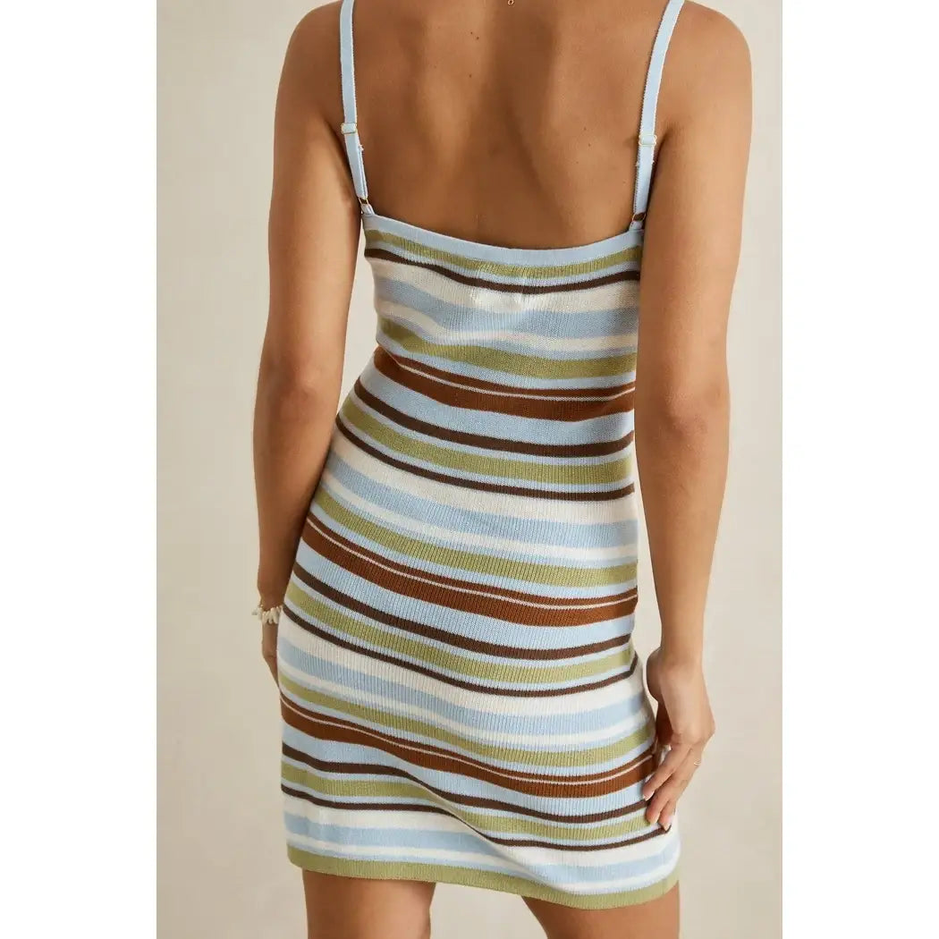 Rhythm Frankie Stripe Knit Mini Dress