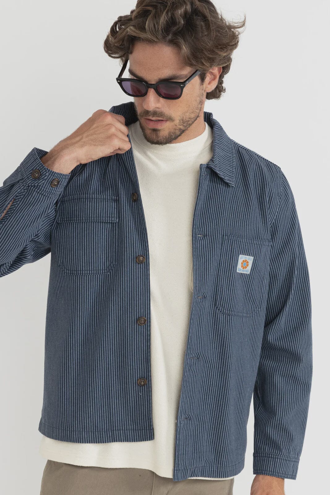 Rhythm Hickory Stripe Work Shirt
