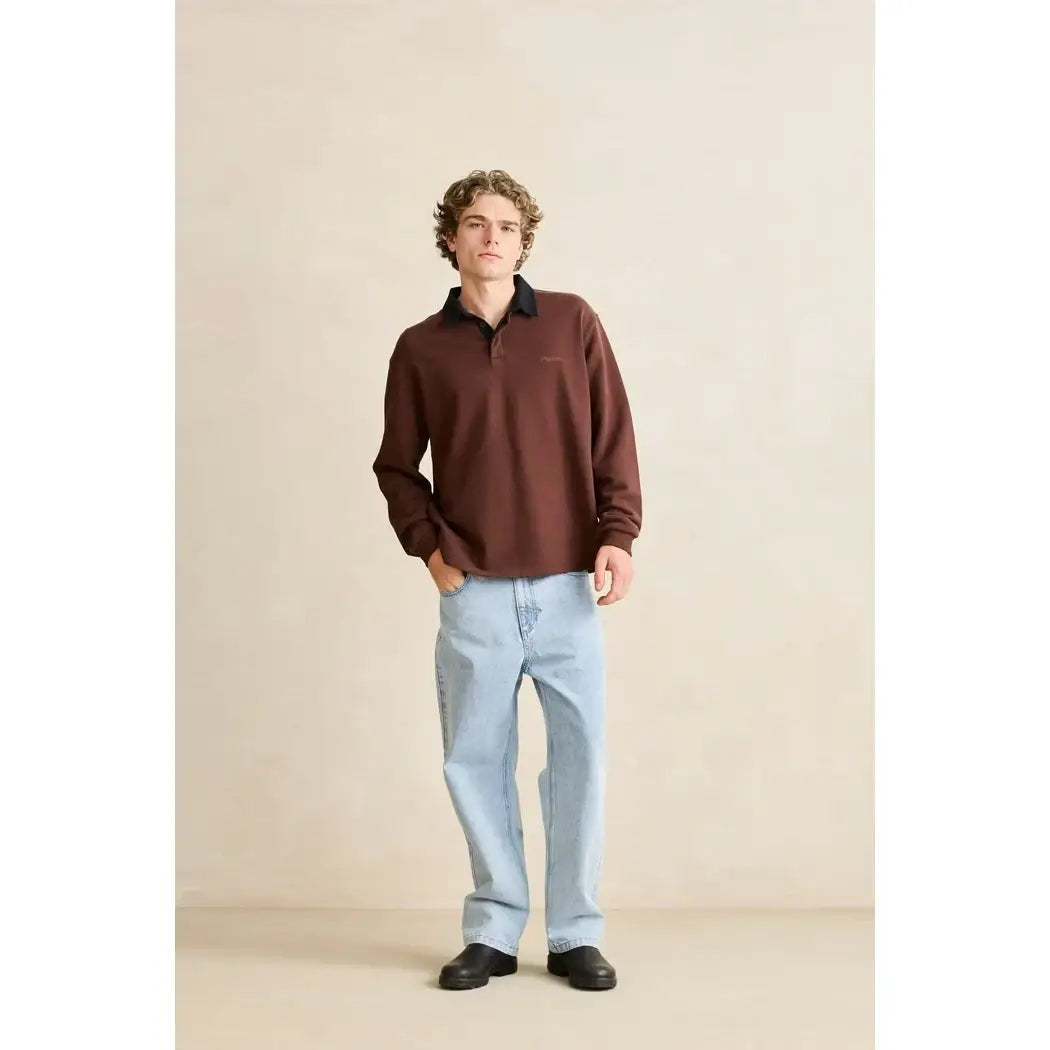 Rhythm Koa Long Sleeve Rugby Polo