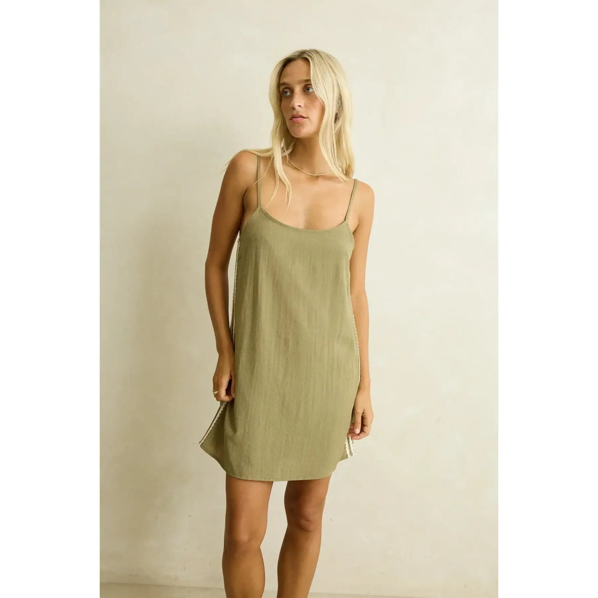 Rhythm Linen Lace Mini Dress