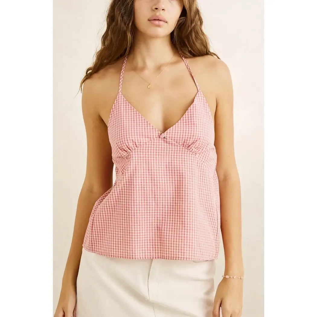 Rhythm Lola Check Halter Top