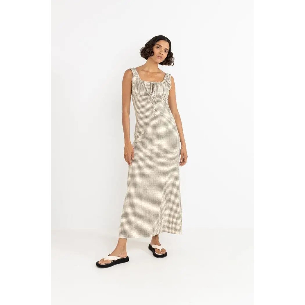 Rhythm Lola Check Maxi Dress