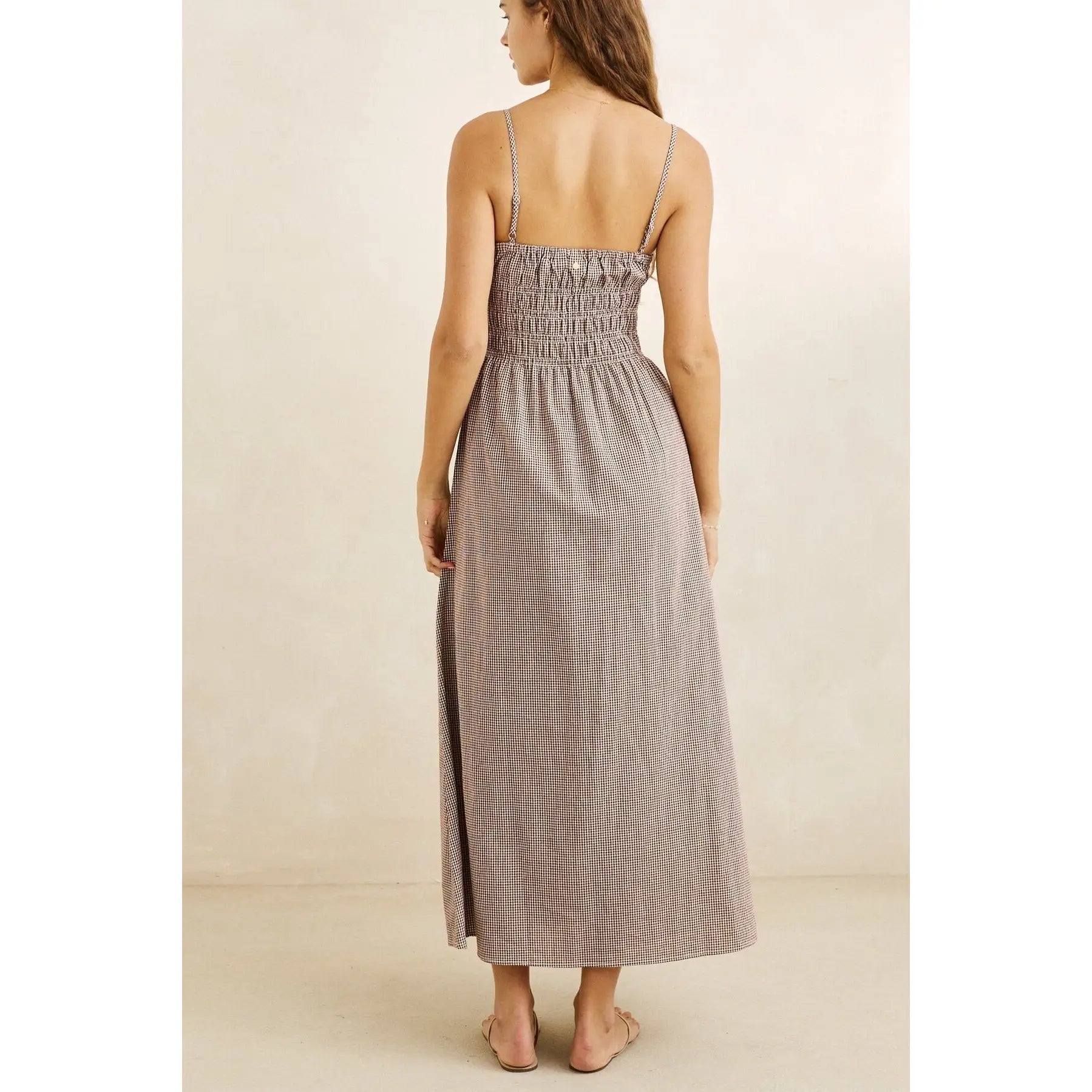 Rhythm London Check Midi Dress