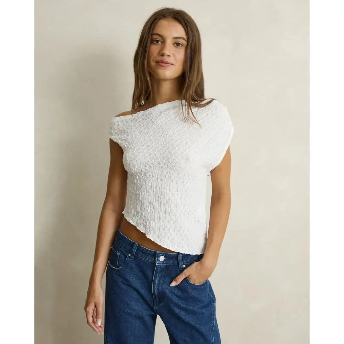 Rhythm Maya Lace Asymmetric Top
